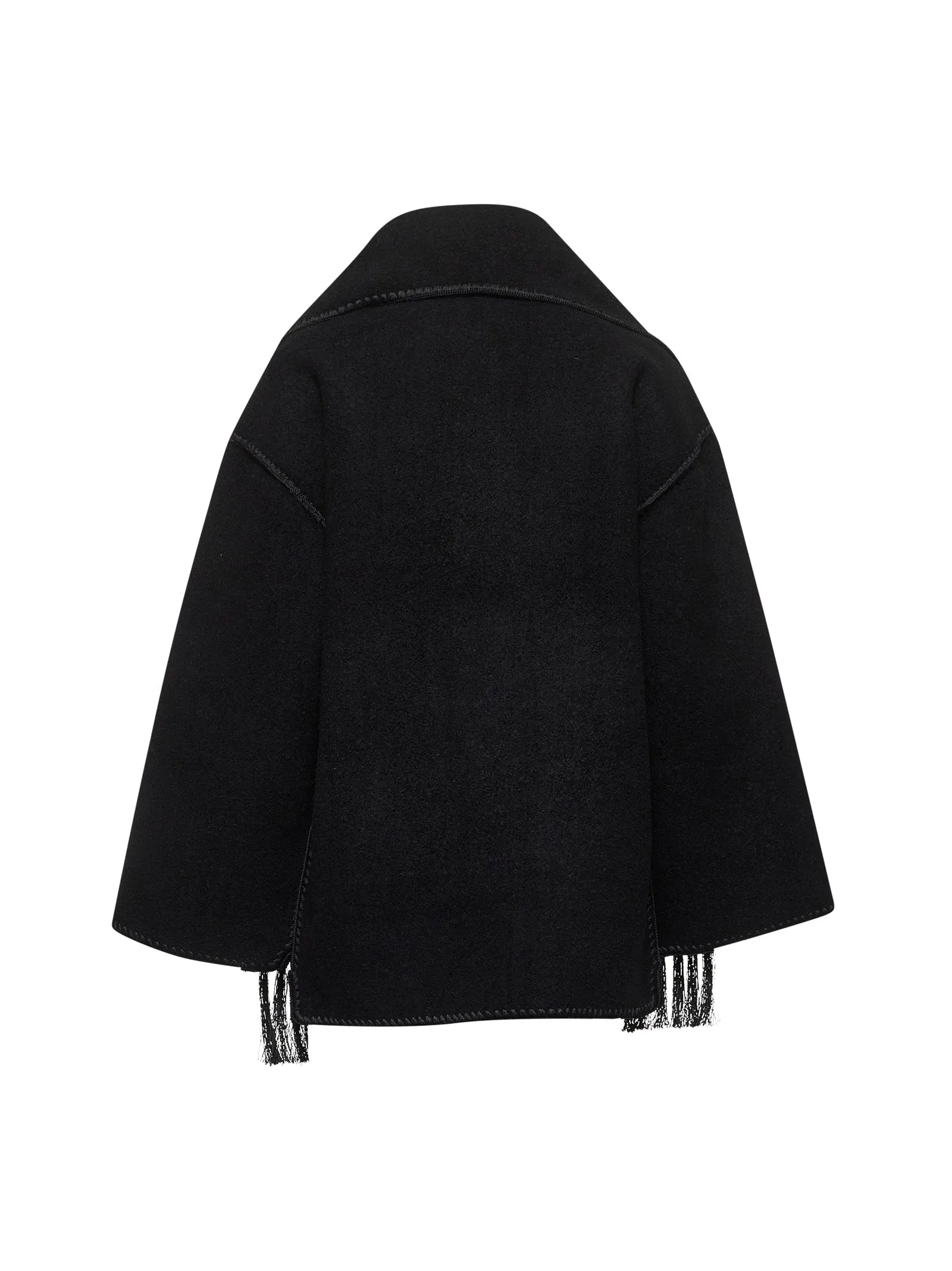 Black Felt Embroidered Scarf Jacket sold by Lord & Taylor product image thumbnail 2