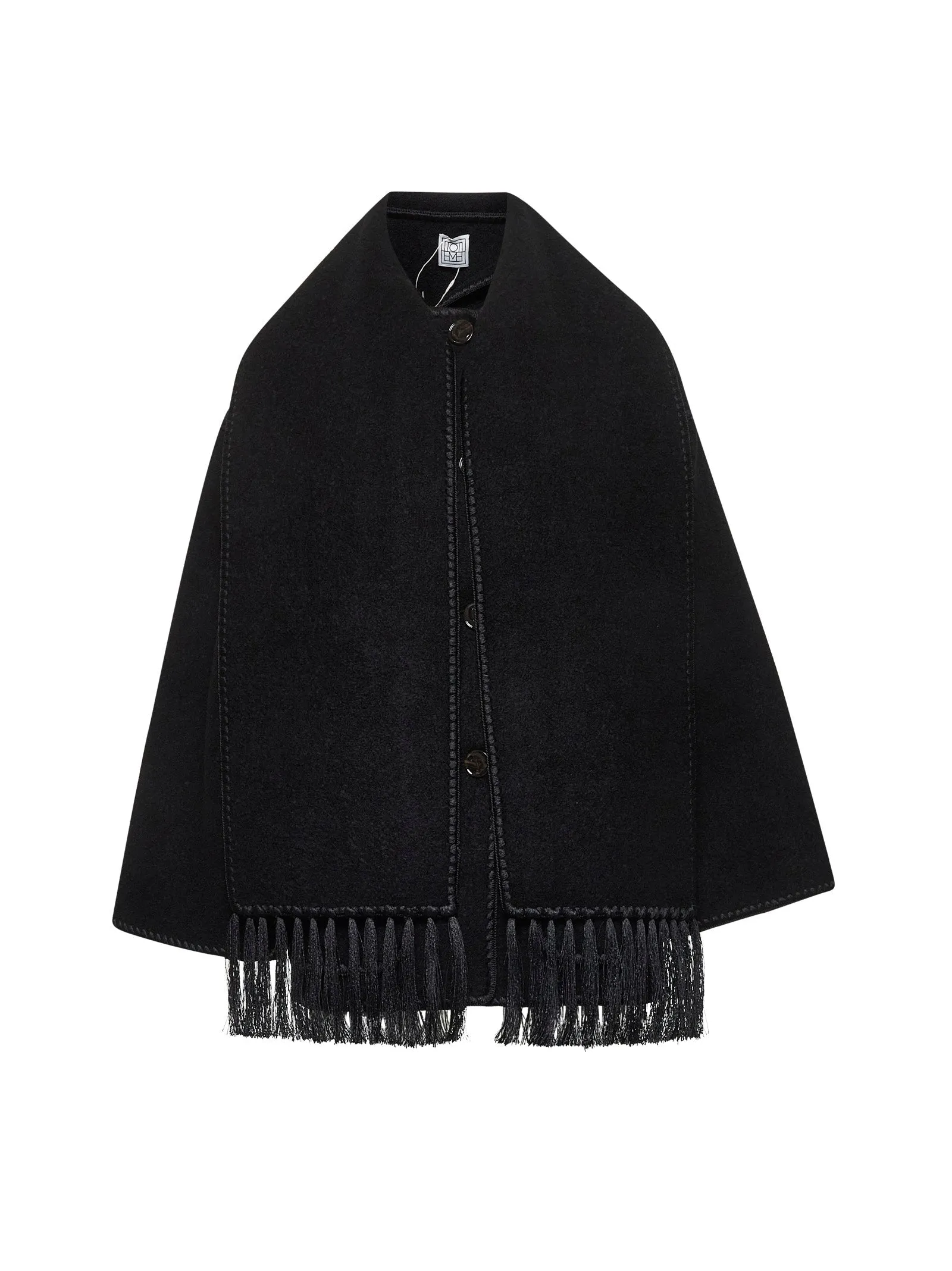 Black Felt Embroidered Scarf Jacket sold by Lord & Taylor