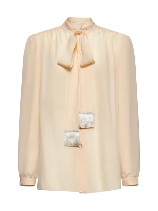 Ivory Crepe de Chine Shirt sold by Lord & Taylor