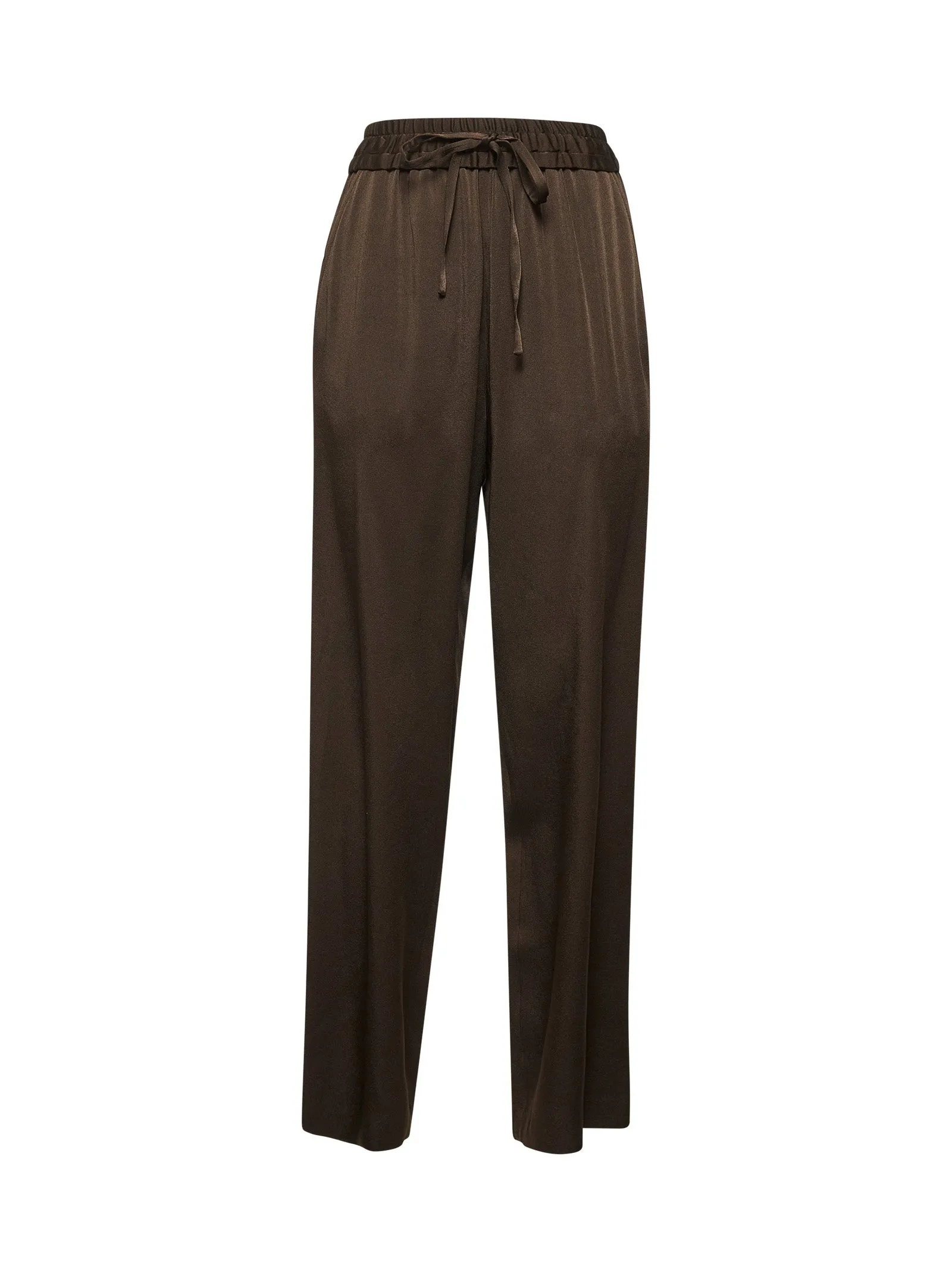 Brown Satin Kendry Trousers sold by Lord & Taylor