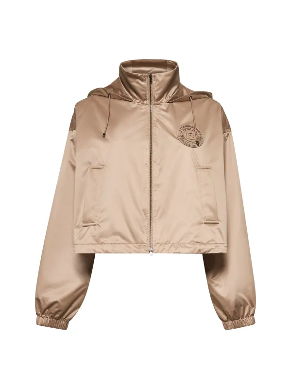Beige Technical Fabric Windbreaker made by Fendi