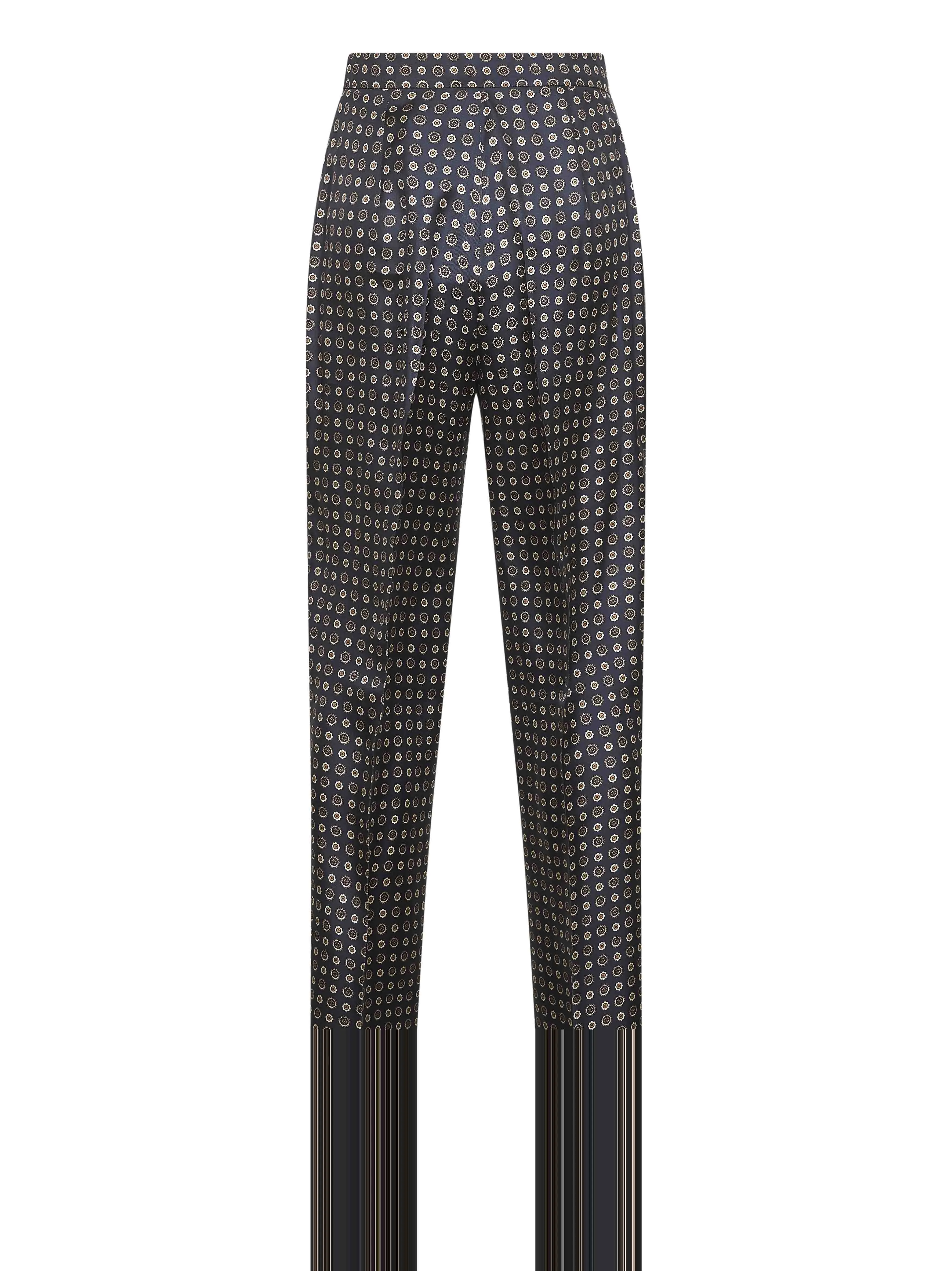 Blue Printed Twill Fauna Trousers sold by Lord & Taylor product image thumbnail 2
