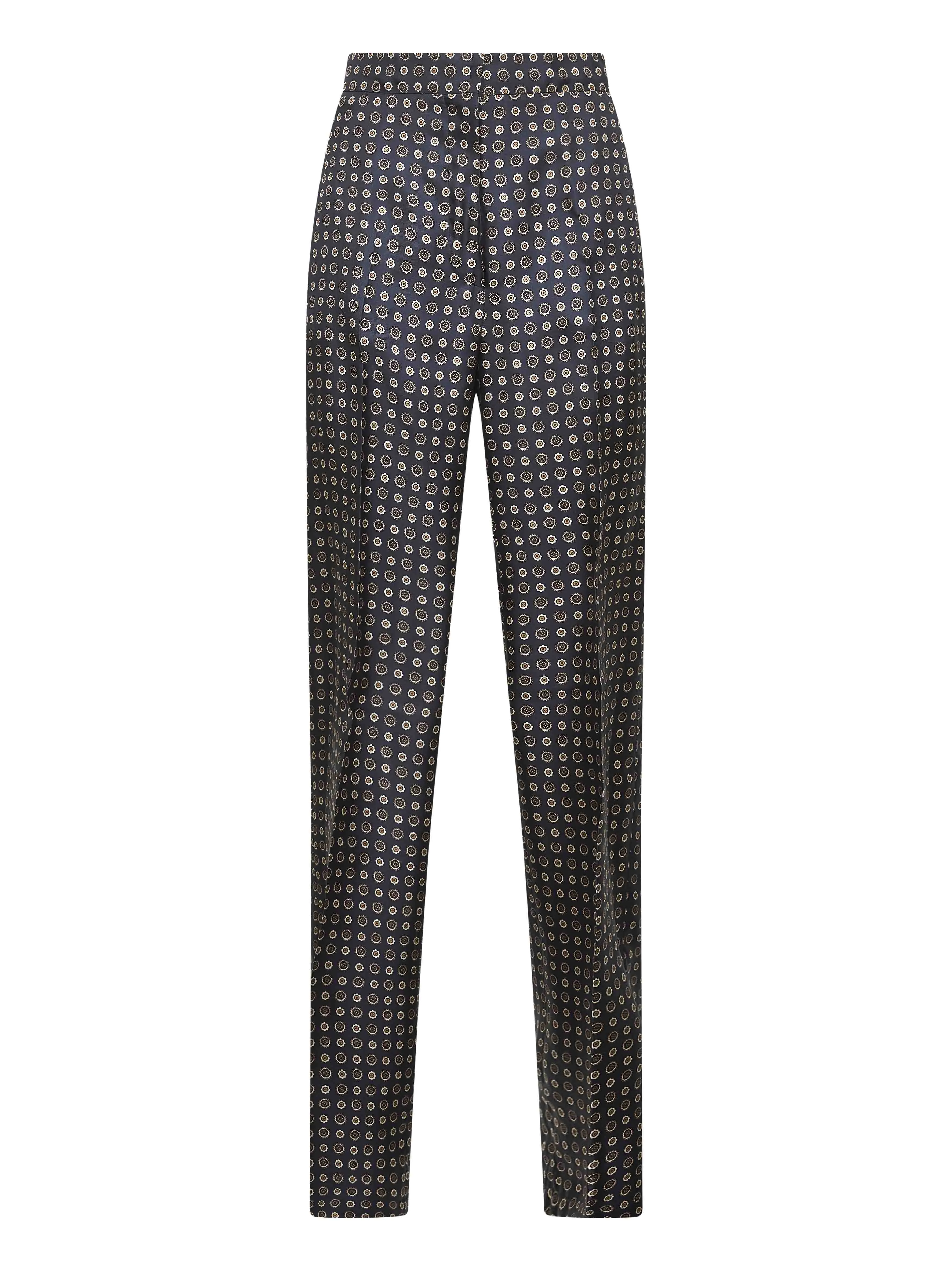 Blue Printed Twill Fauna Trousers sold by Lord & Taylor