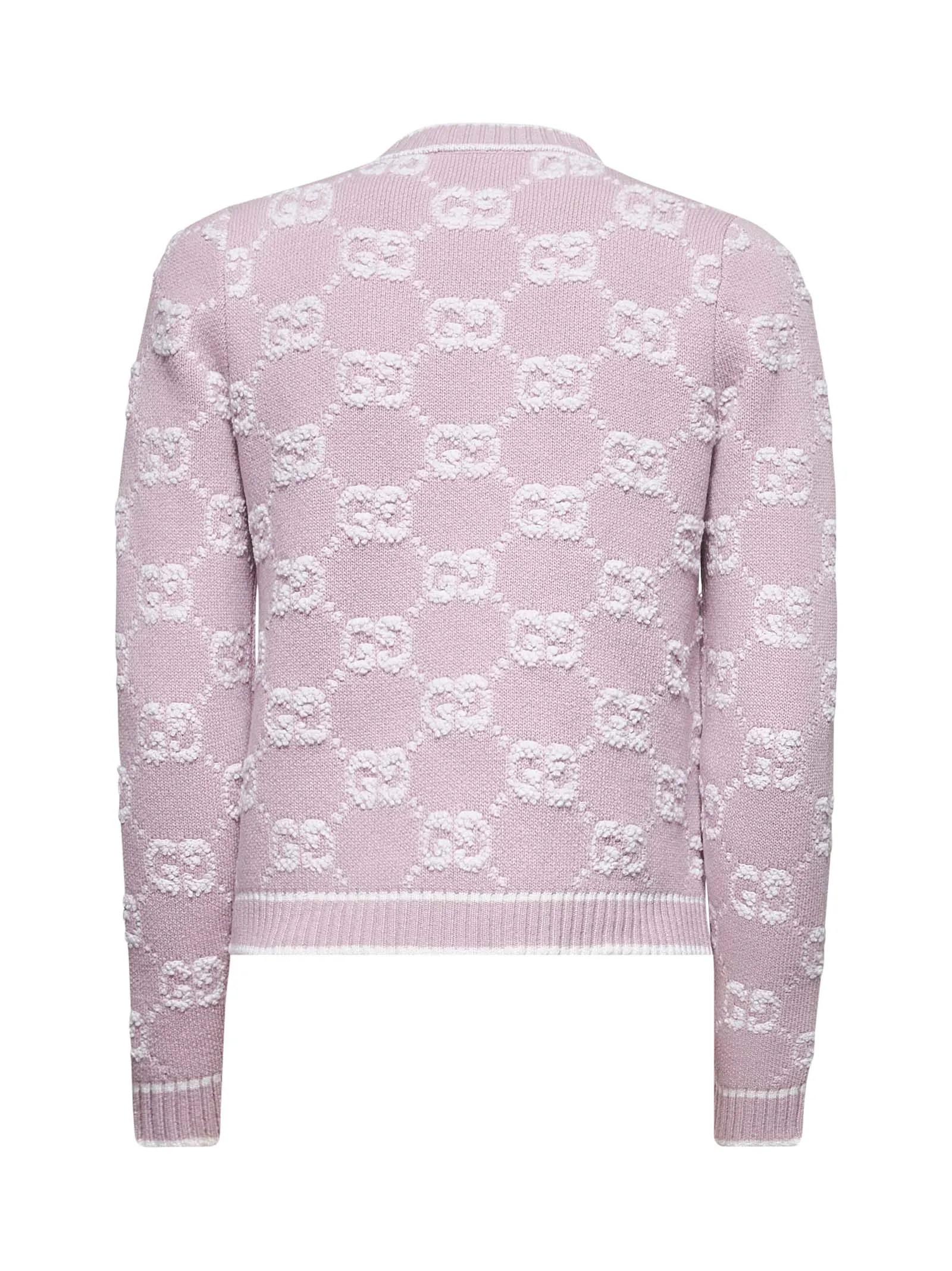 Pink GG Bouclé Jacquard Wool Cardigan sold by Lord & Taylor product image thumbnail 2