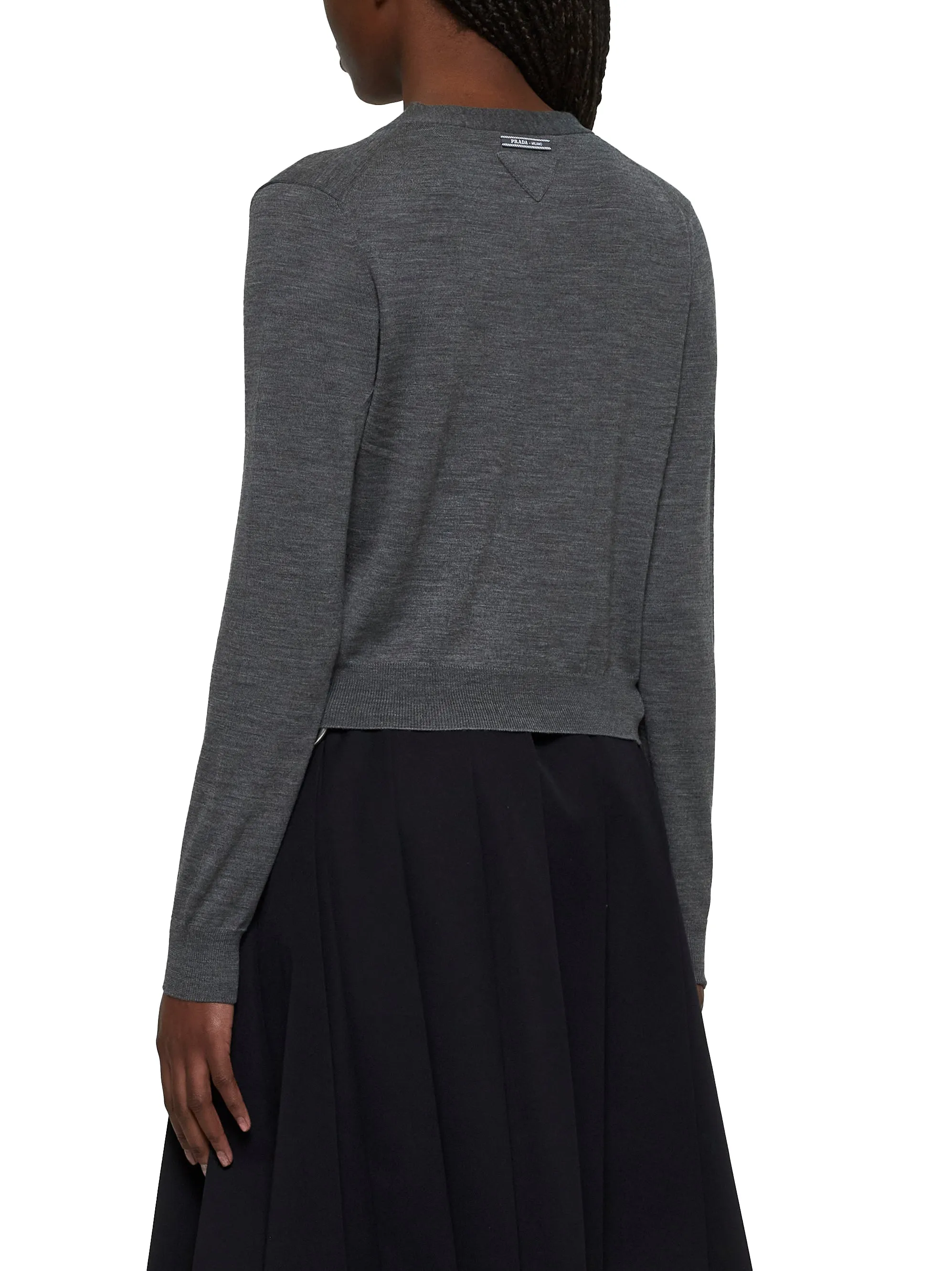 Grey Virgin Wool Cardigan sold by Lord & Taylor product image thumbnail 4