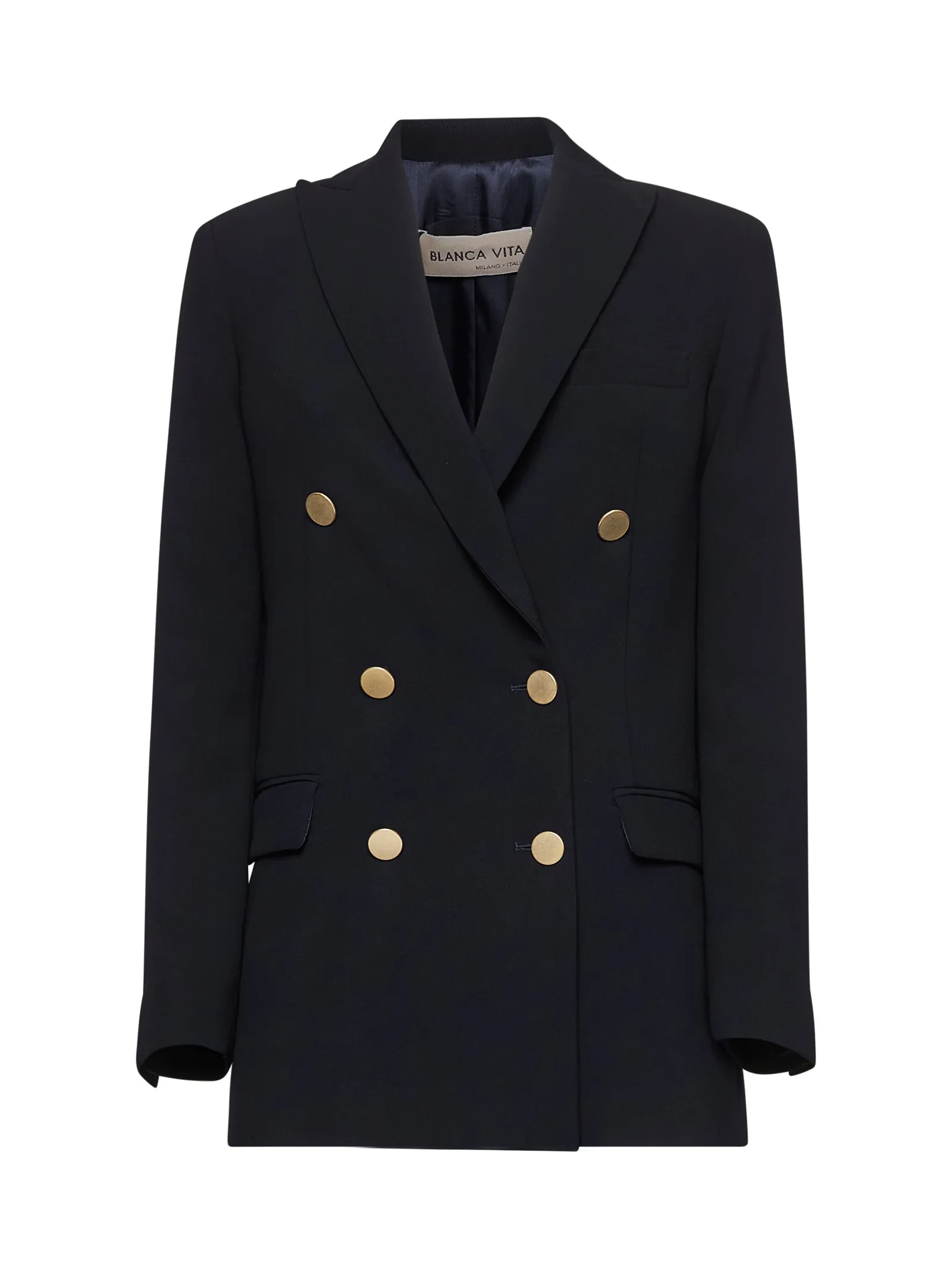 Blue Cady Glixia Double-Breasted Blazer sold by Lord & Taylor