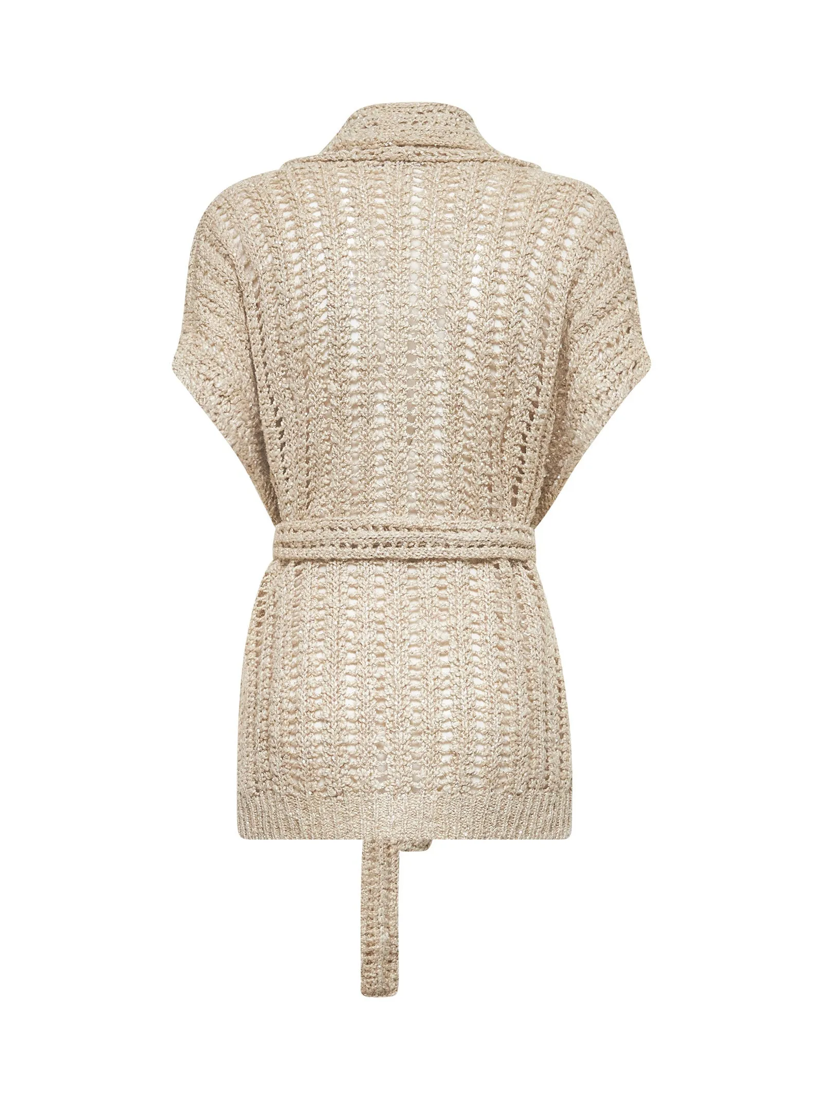 Beige Silk and Linen Dazzling Cardigan sold by Lord & Taylor product image thumbnail 2