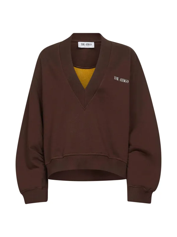 Brown American Double Fleece Sweatshirt sold by Lord & Taylor
