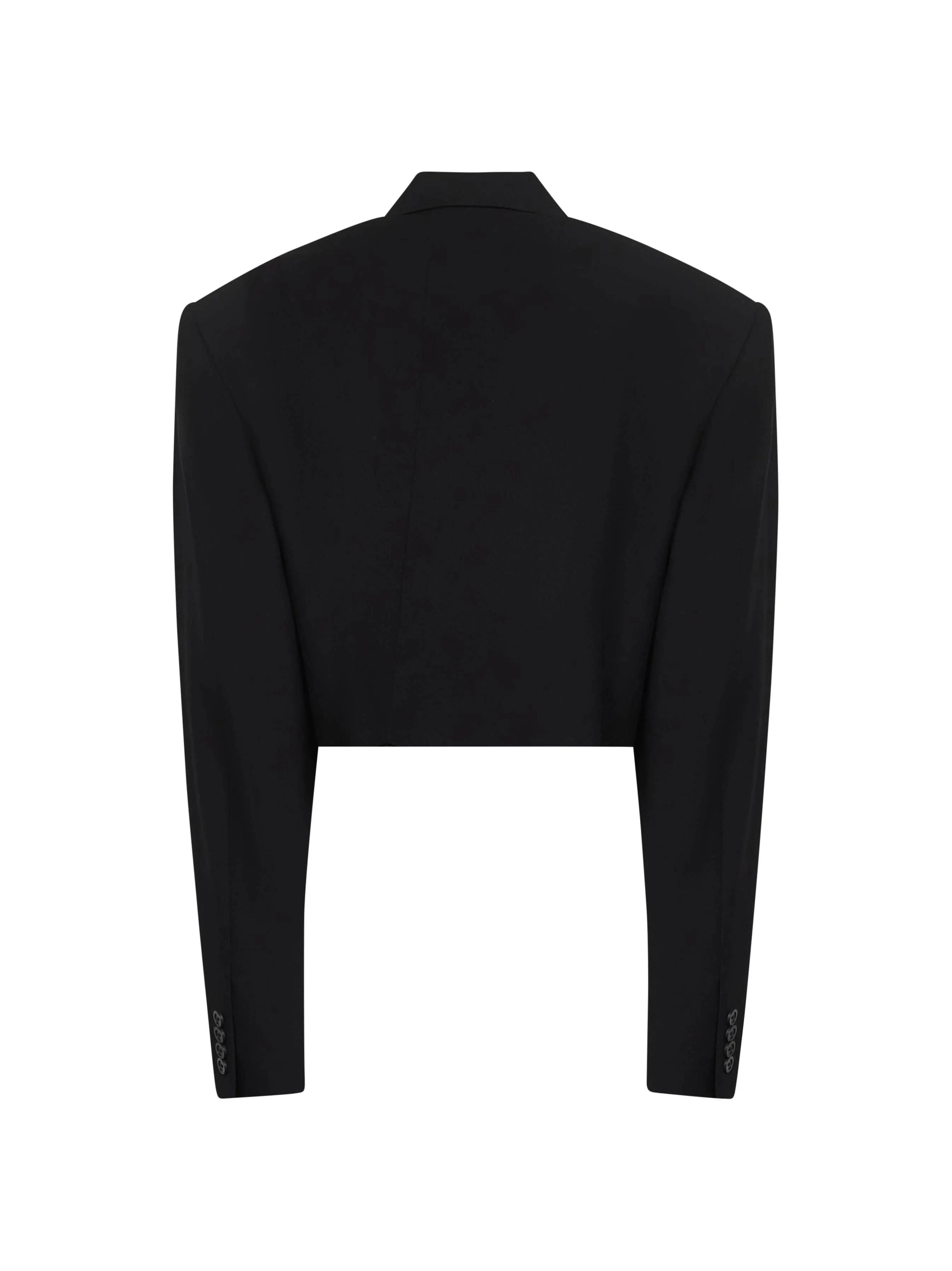 Black Cut Off Single Breasted Jacket sold by Lord & Taylor product image thumbnail 2