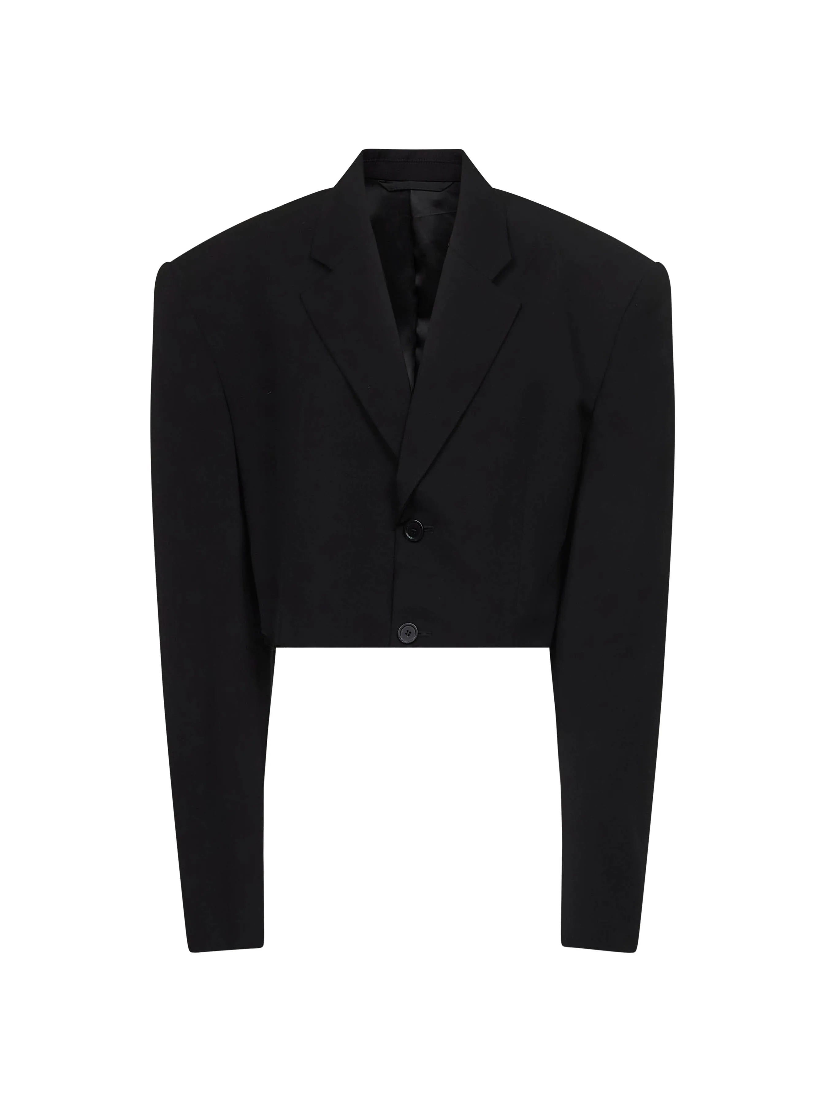 Black Cut Off Single Breasted Jacket sold by Lord & Taylor