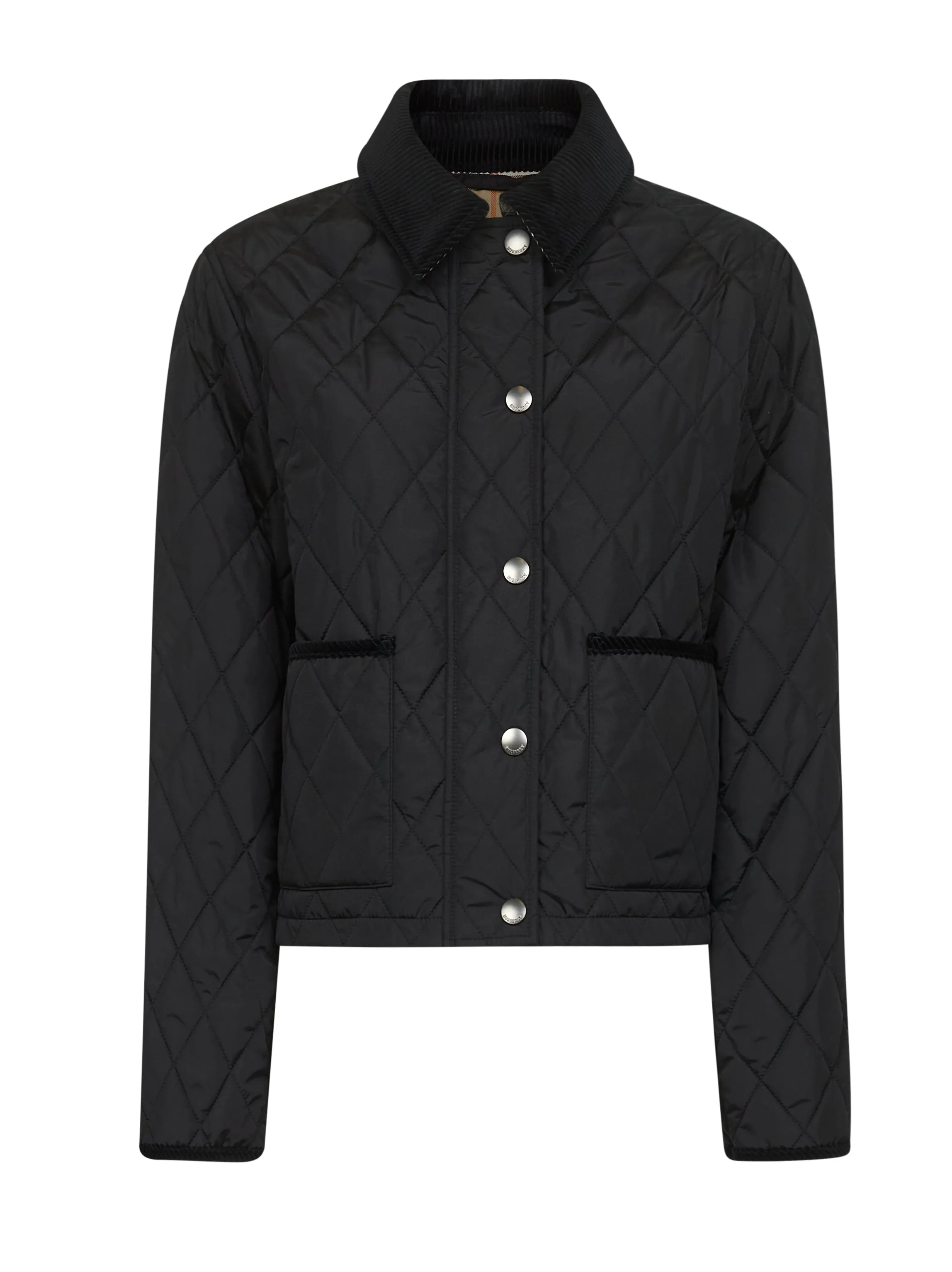 Black Quilted Nylon Cropped Jacket sold by Lord & Taylor product image thumbnail 2