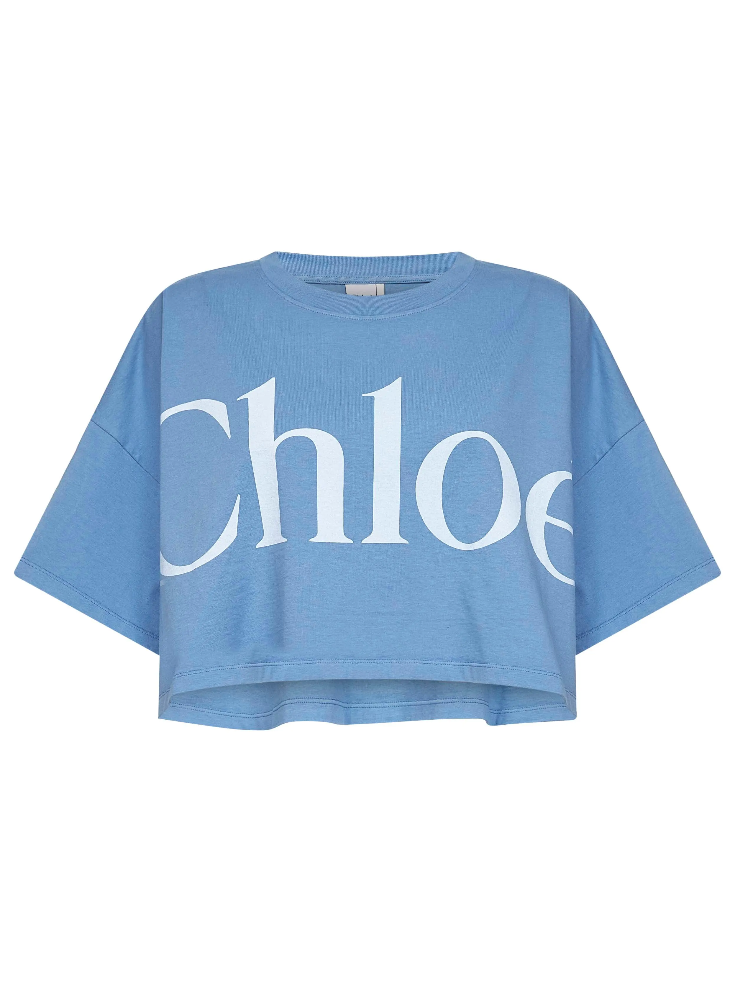 Light Blue Cropped Logo T-Shirt sold by Lord & Taylor
