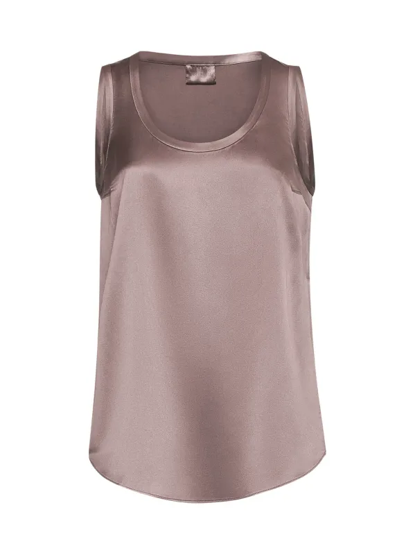 Brown Satin Reversible Top sold by Lord & Taylor