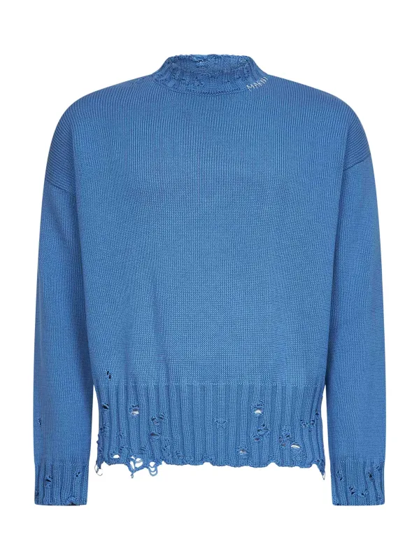 Light Blue Cotton Crewneck Sweater sold by Lord & Taylor