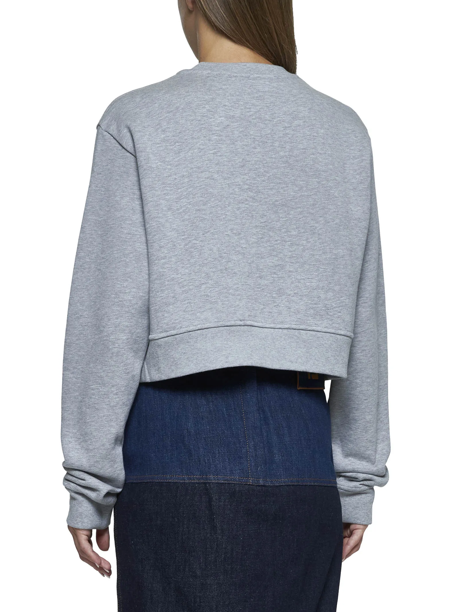 Fendi Logo Cotton Cropped Sweatshirt sold by Lord & Taylor product image thumbnail 3