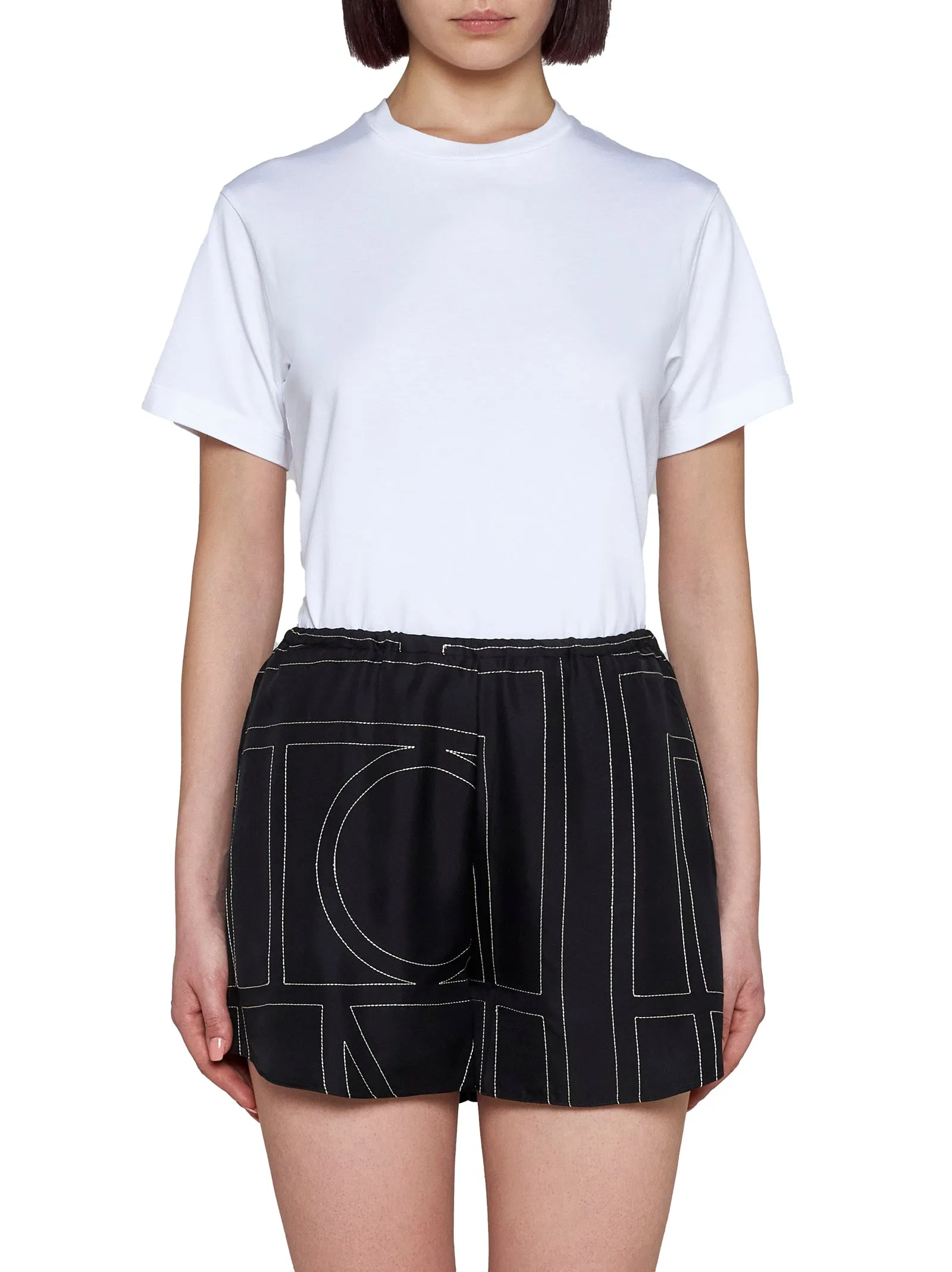 Monogram Silk Shorts sold by Lord & Taylor product image thumbnail 3