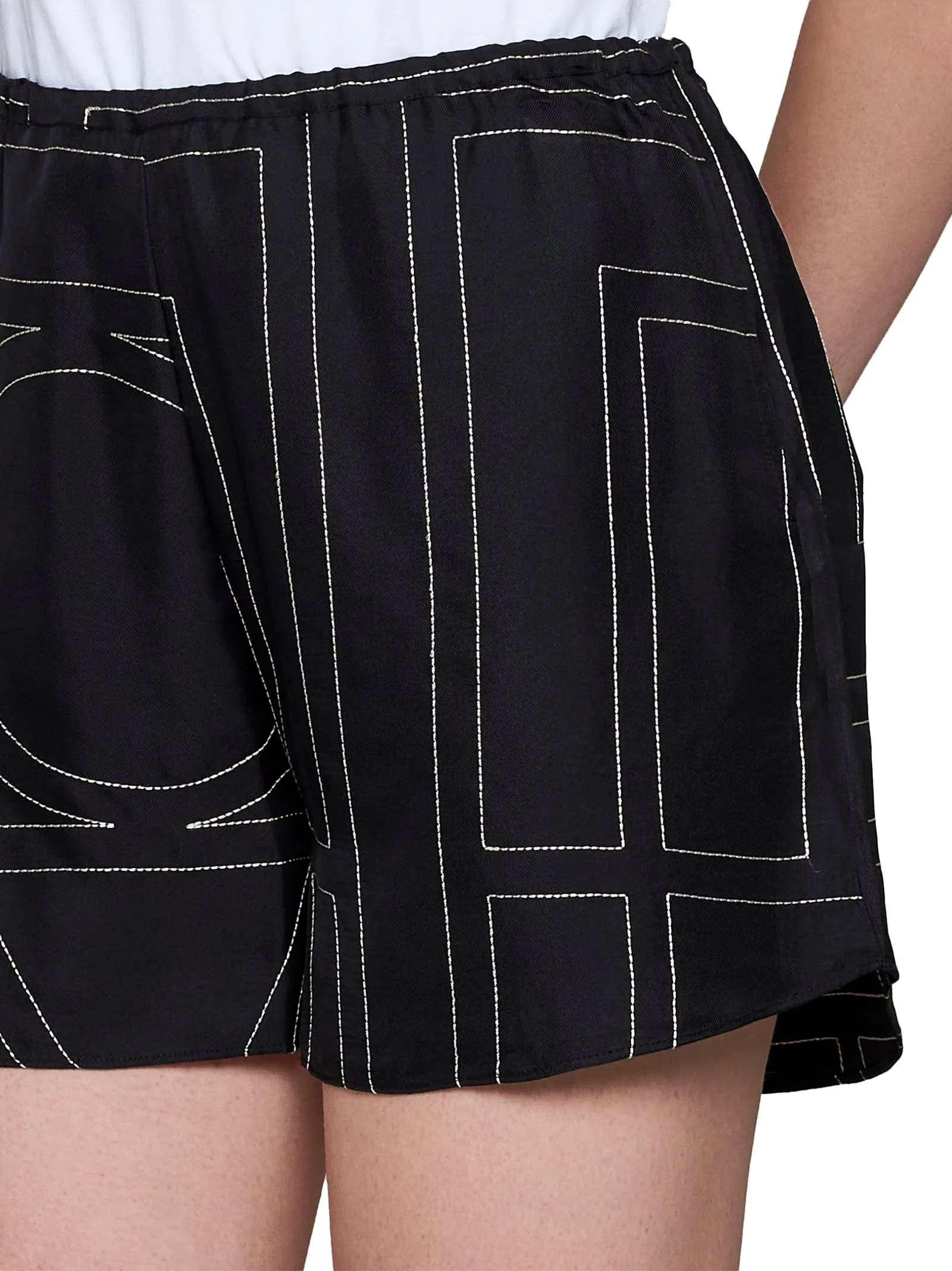 Monogram Silk Shorts sold by Lord & Taylor product image thumbnail 5