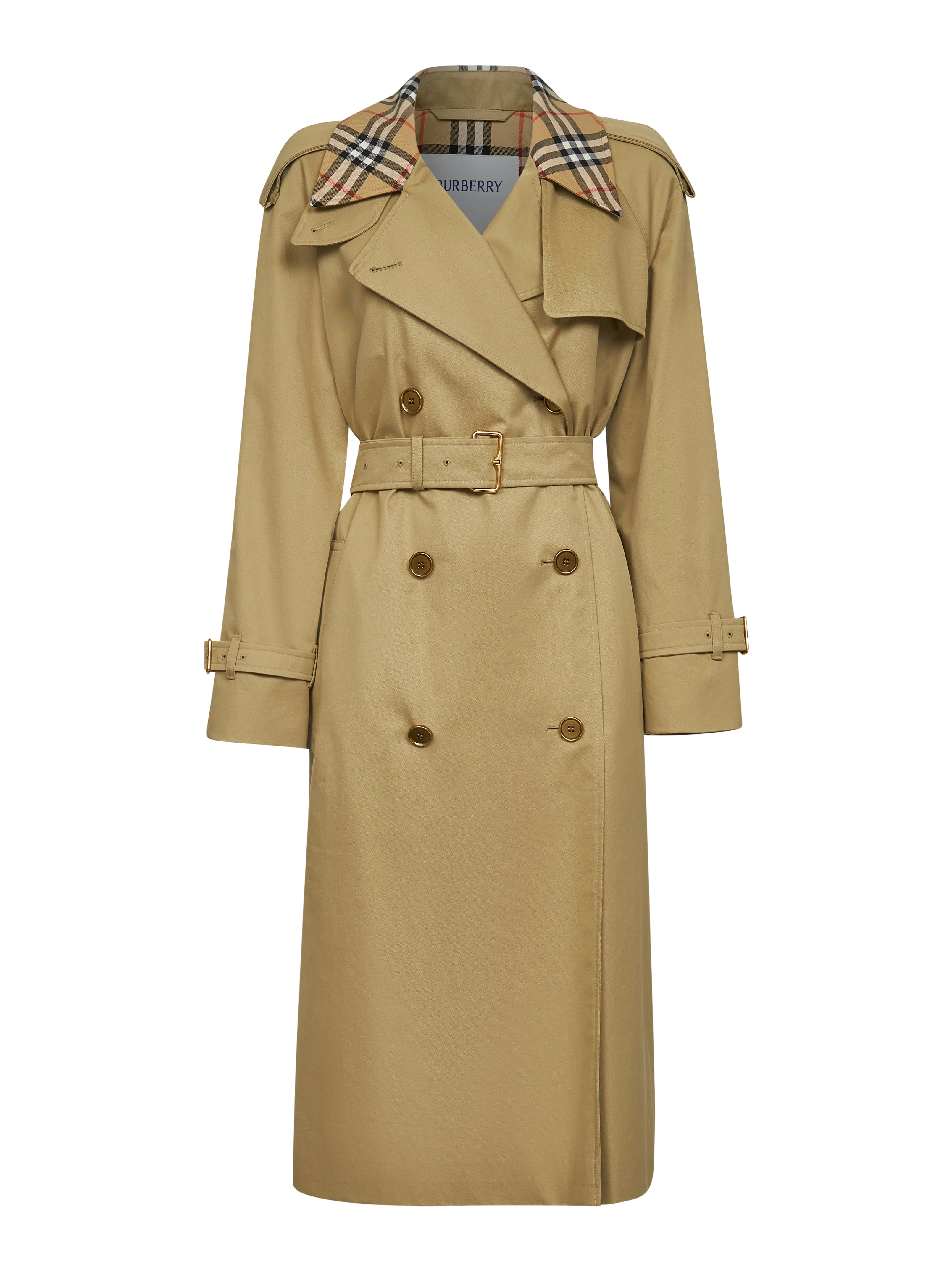 Beige Gabardine Castleford Long Trench Coat sold by Lord & Taylor product image thumbnail 3
