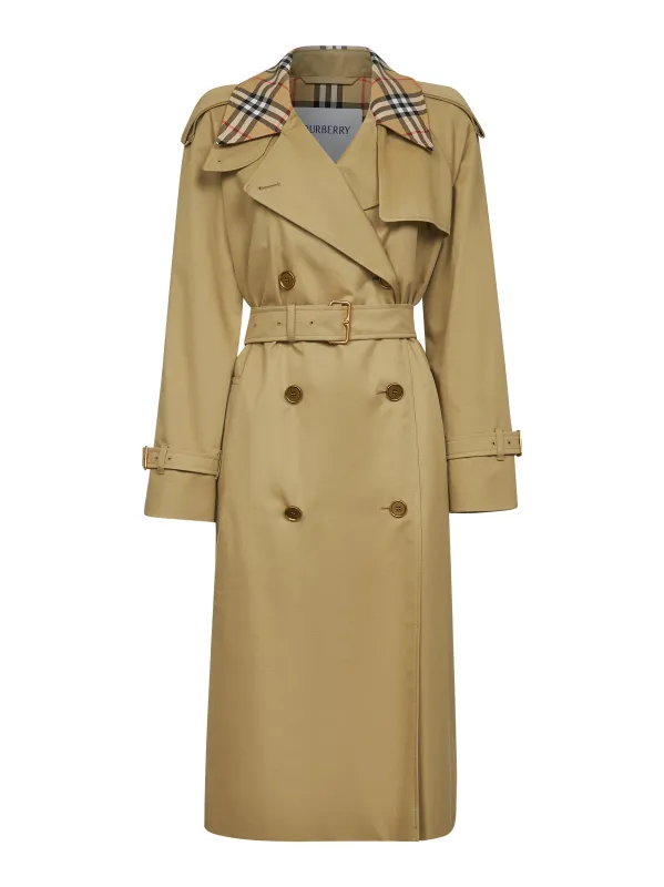 Beige Gabardine Castleford Long Trench Coat sold by Lord & Taylor