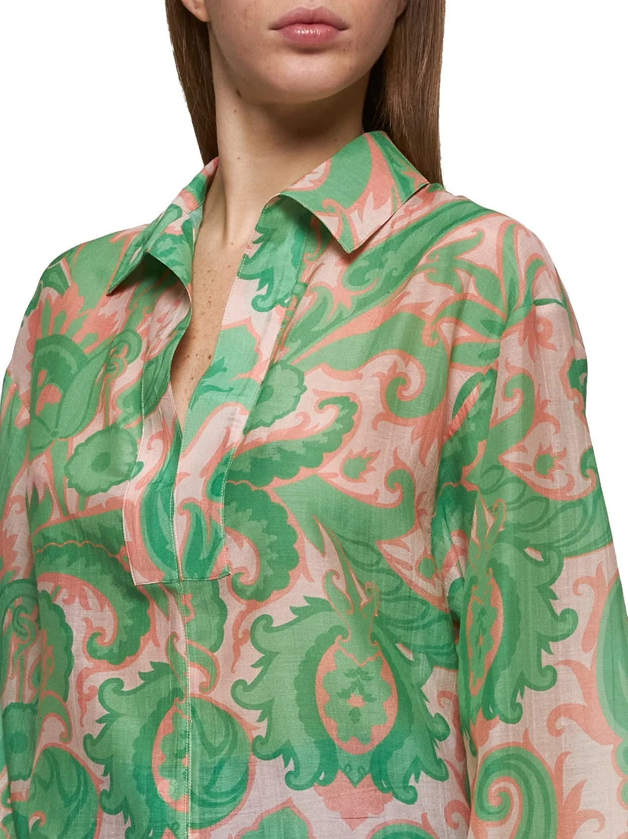 Paisley Print Cotton and Silk Blouse sold by Lord & Taylor product image thumbnail 5
