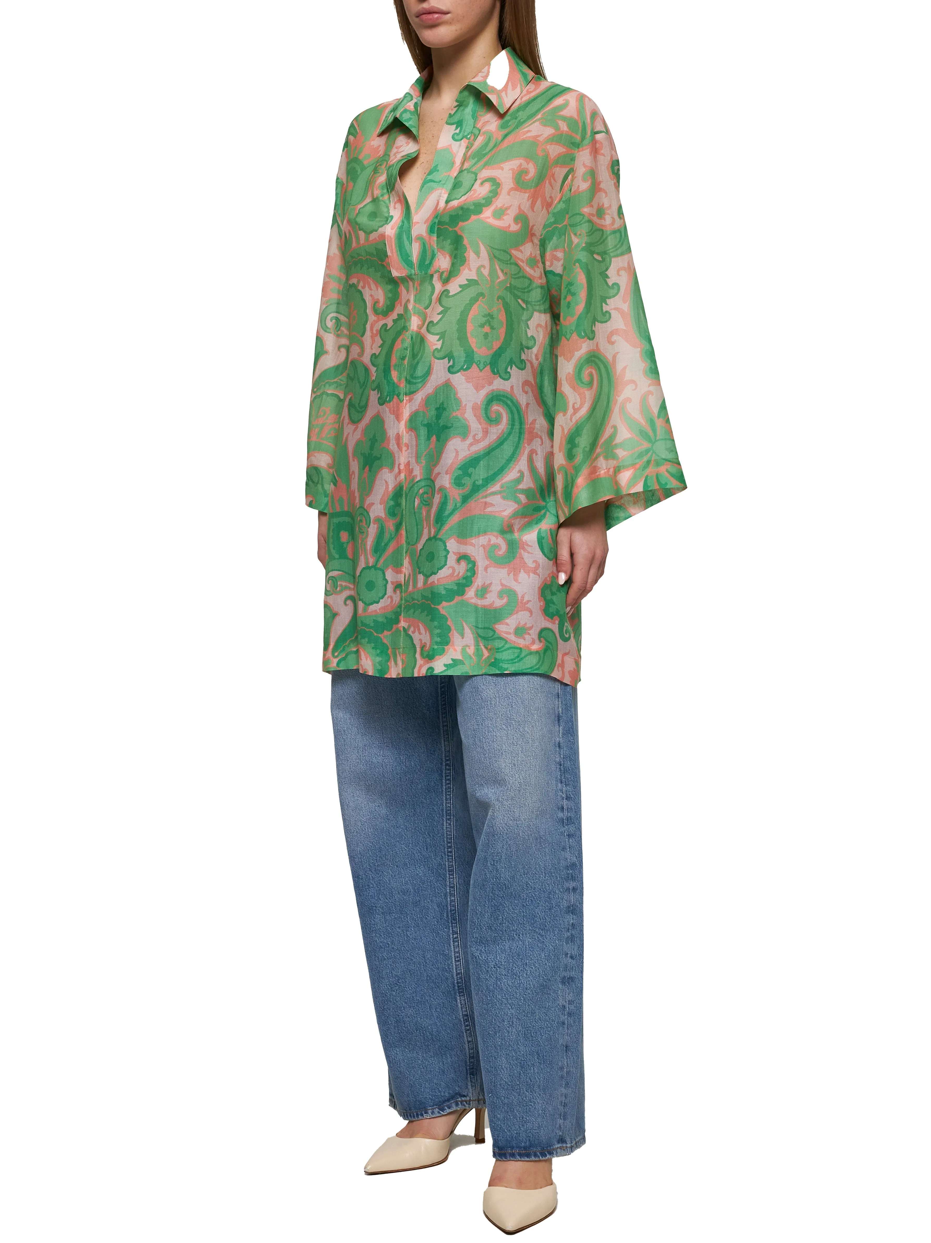 Paisley Print Cotton and Silk Blouse sold by Lord & Taylor product image thumbnail 2