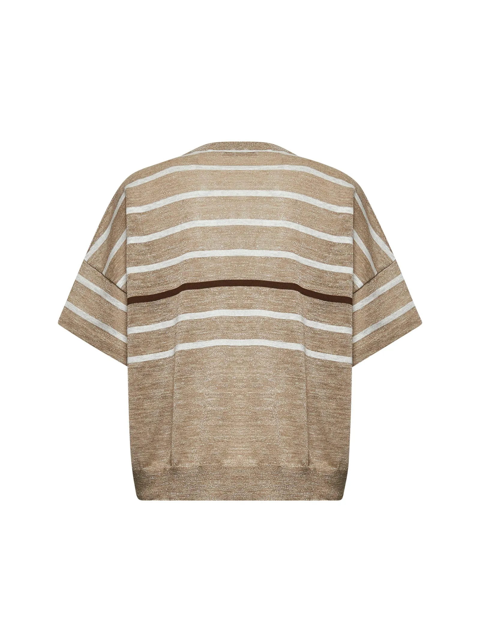 Beige Lurex Linen Blend Striped Sweater sold by Lord & Taylor product image thumbnail 2