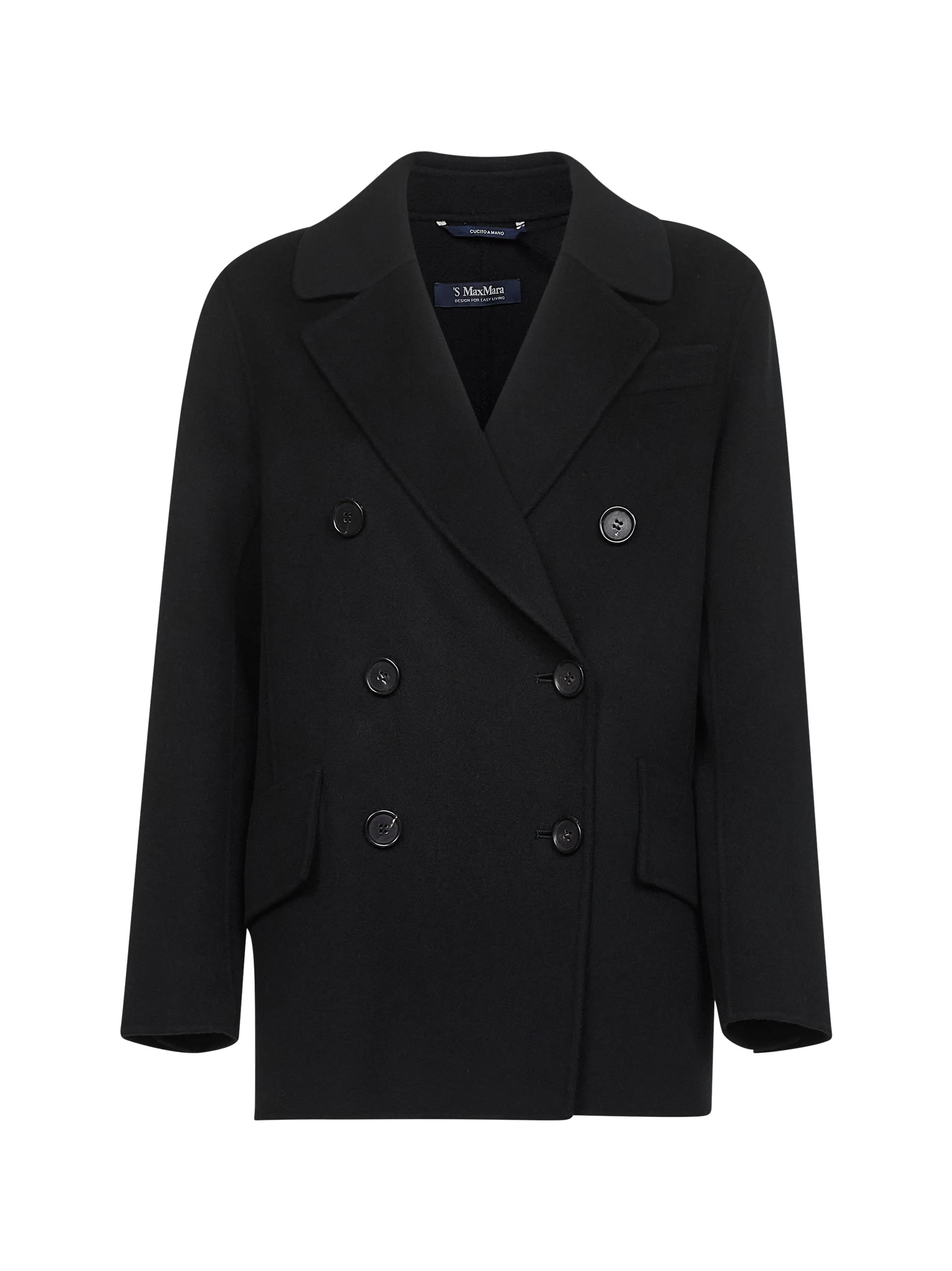 Max Mara Black Double Broadcloth Lukas Jacket sold by Lord & Taylor
