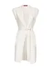 White Knit ABETE Long Vest sold by Lord & Taylor