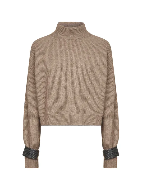 Brown Cashmere Cropped Sweater sold by Lord & Taylor