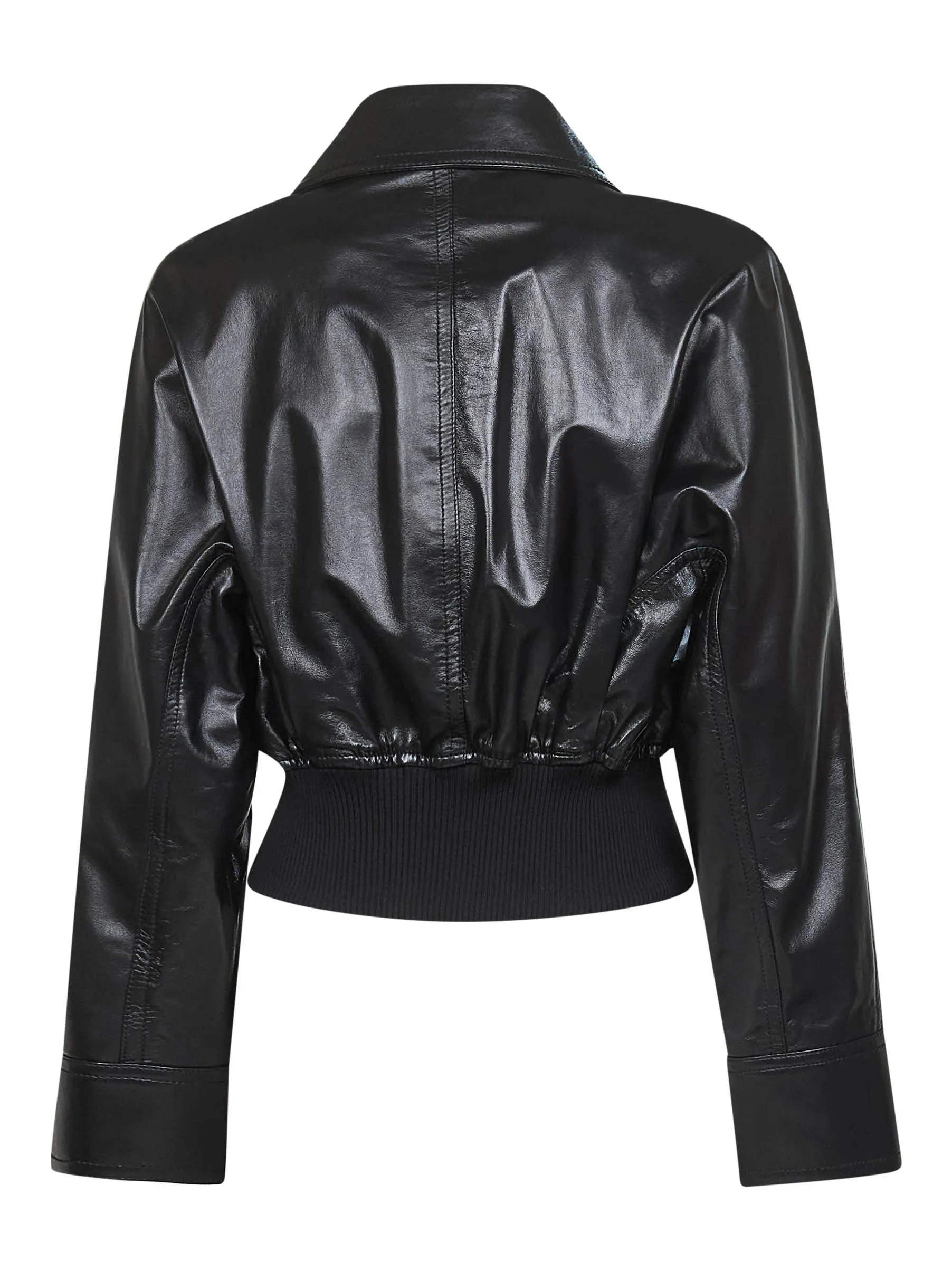 Black Lightweight Nappa Leather Jacket sold by Lord & Taylor product image thumbnail 2