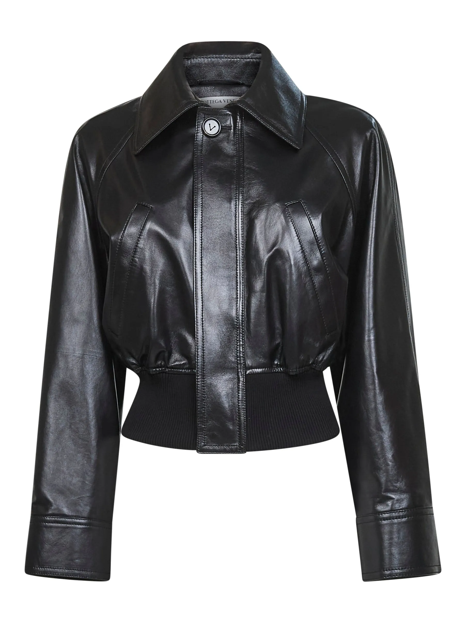 Black Lightweight Nappa Leather Jacket sold by Lord & Taylor