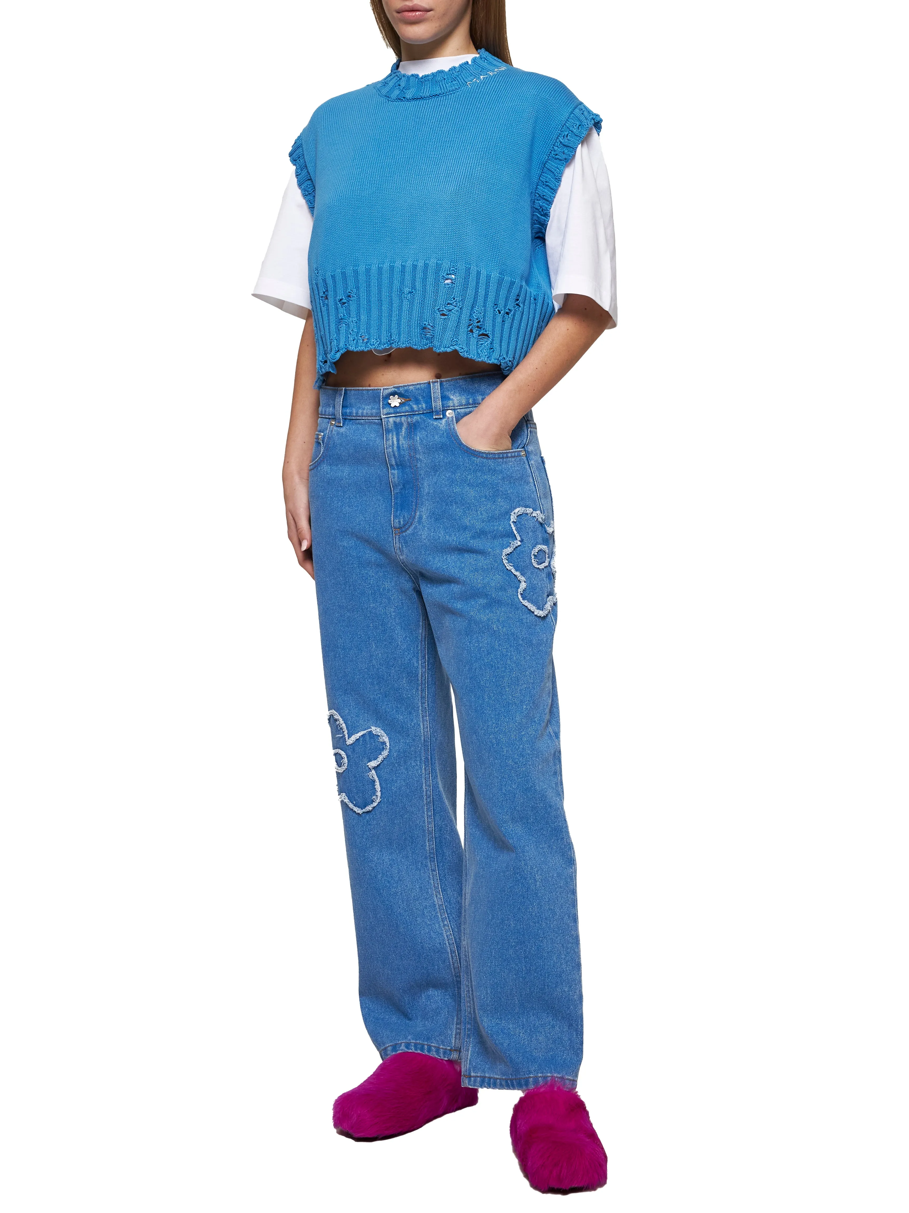 Marni Blue Vest Sweater sold by Lord & Taylor product image thumbnail 2