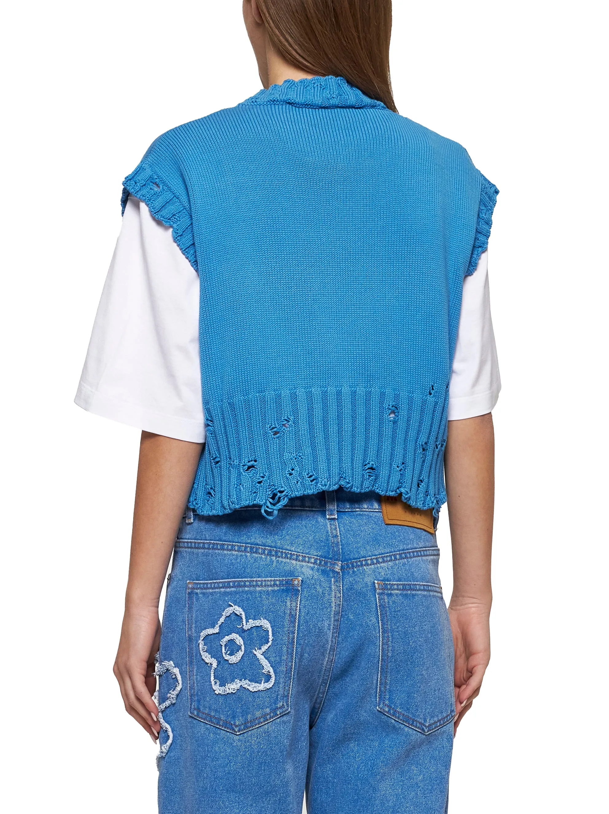 Marni Blue Vest Sweater sold by Lord & Taylor product image thumbnail 4