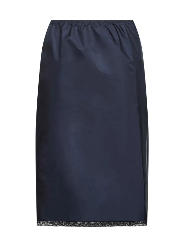 Blue Lightweight Re-Nylon Midi Skirt sold by Lord & Taylor