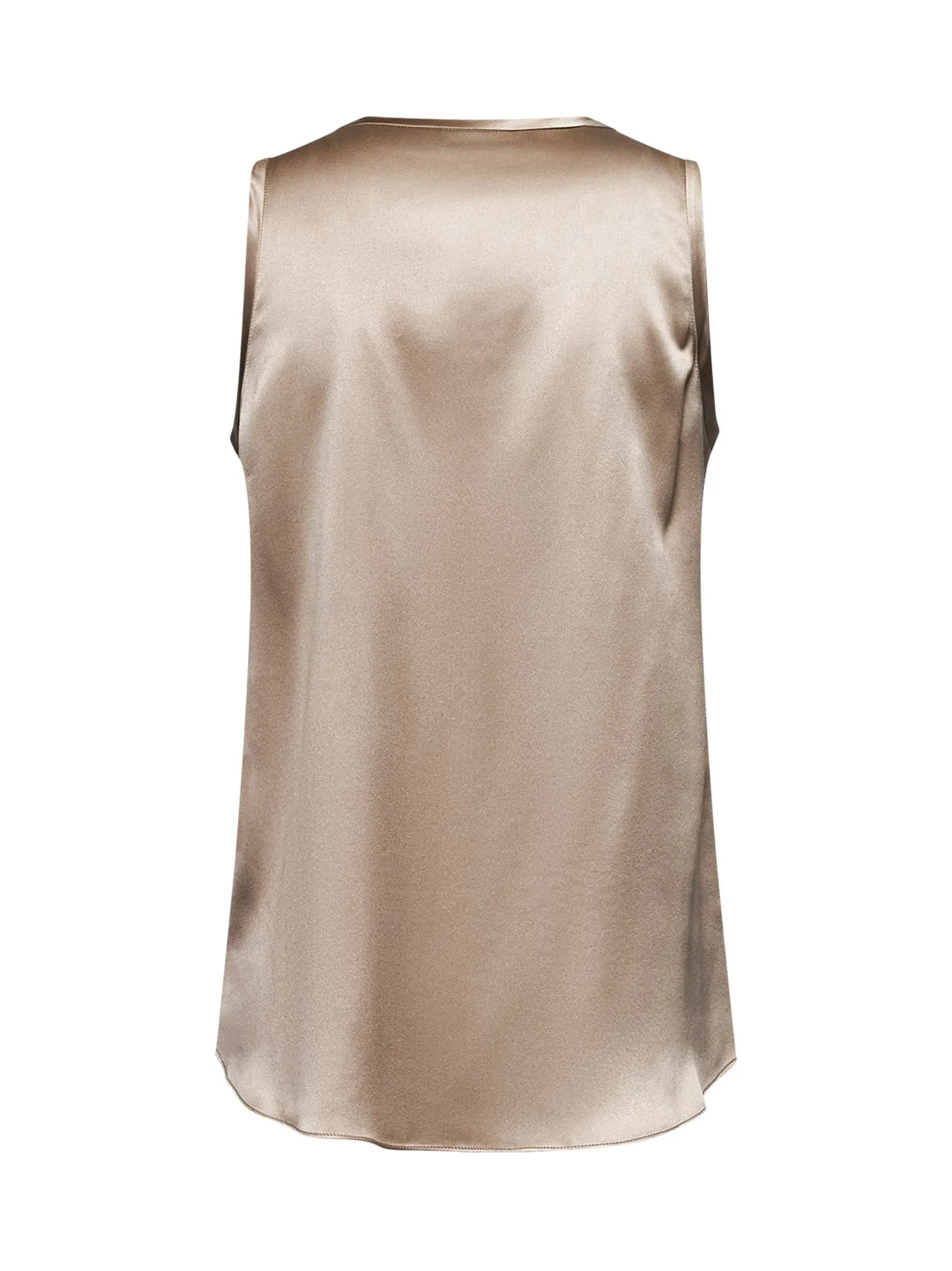 Khaki Satin Reversible Top sold by Lord & Taylor product image thumbnail 2