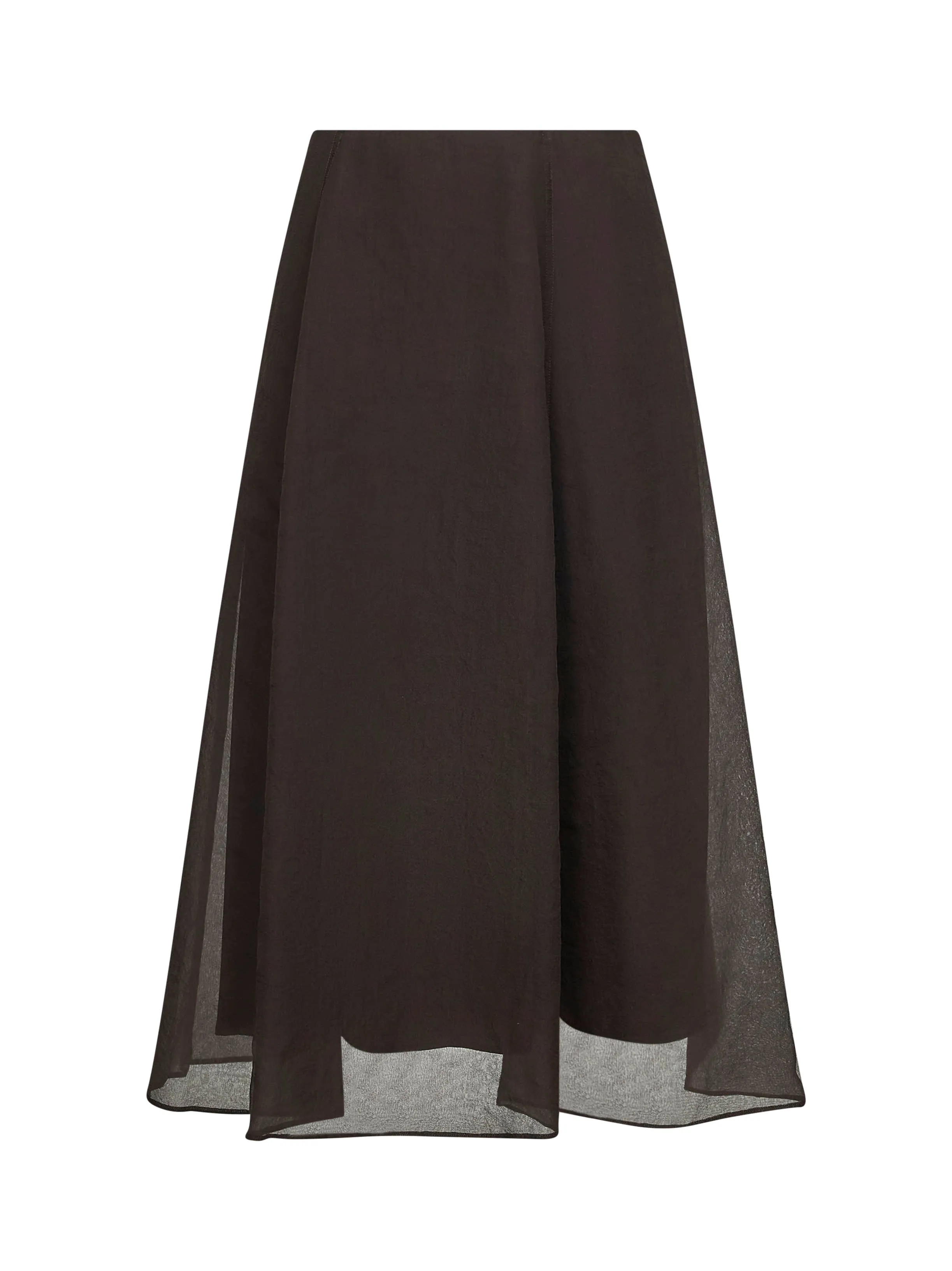 Brown Crispy Silk Circle Skirt sold by Lord & Taylor