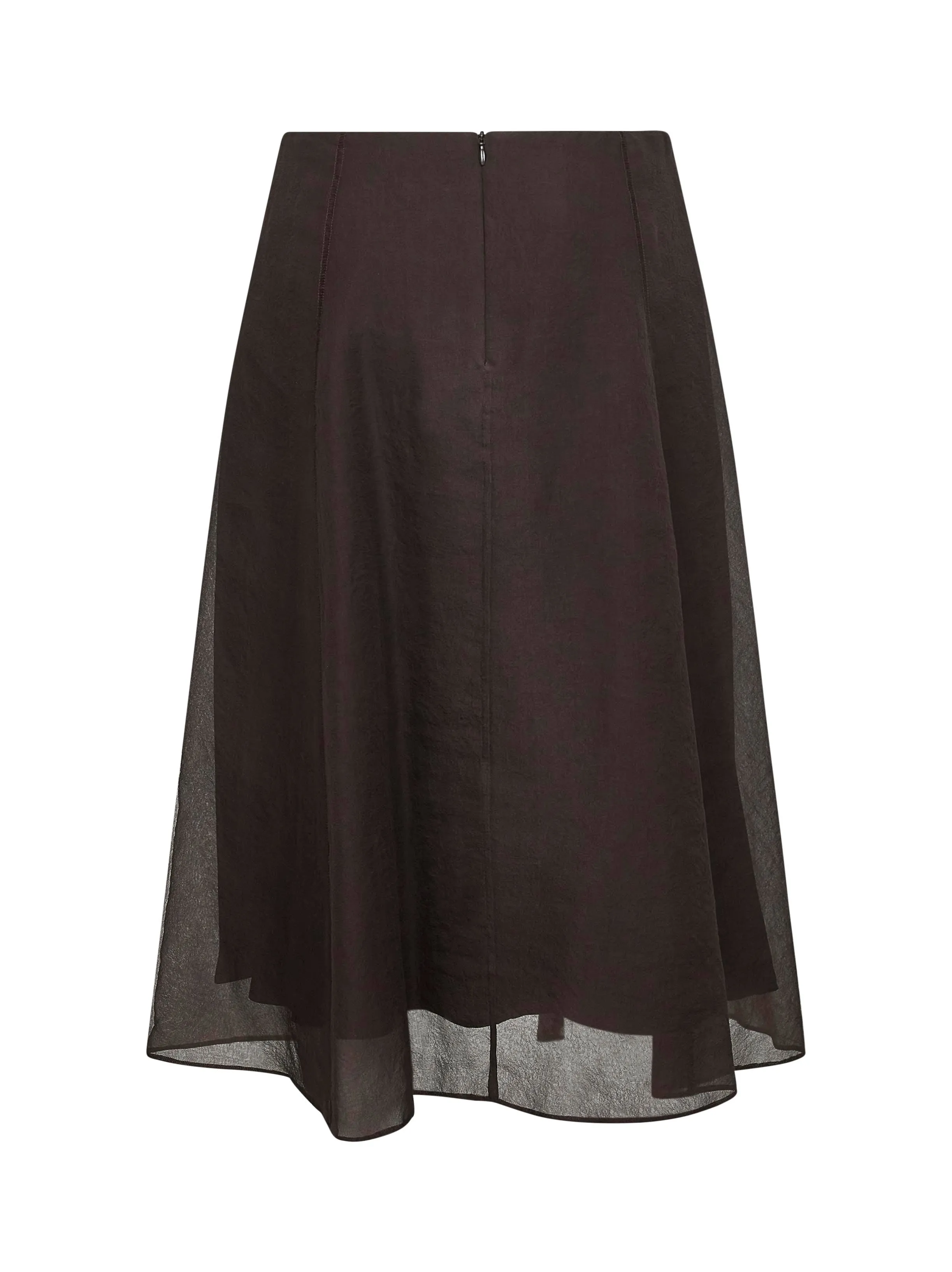 Brown Crispy Silk Circle Skirt sold by Lord & Taylor product image thumbnail 2