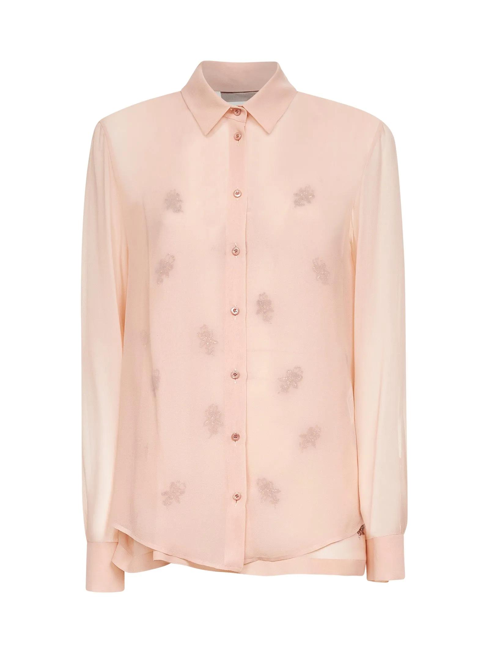 Pink Embroidered Trompe-l'œil Shirt-Effect Top sold by Lord & Taylor