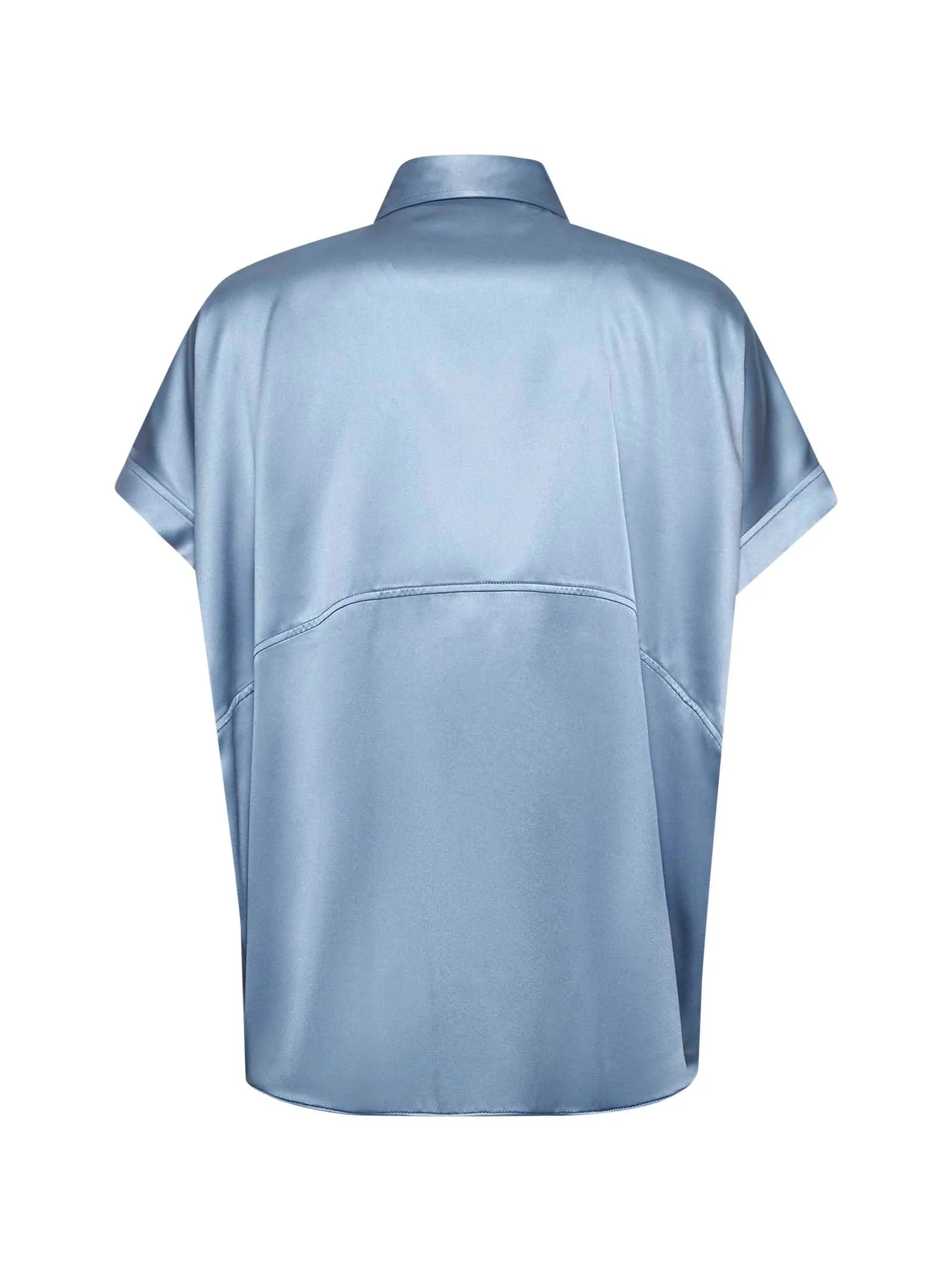 Light Blue Satin Monili Shirt sold by Lord & Taylor product image thumbnail 2