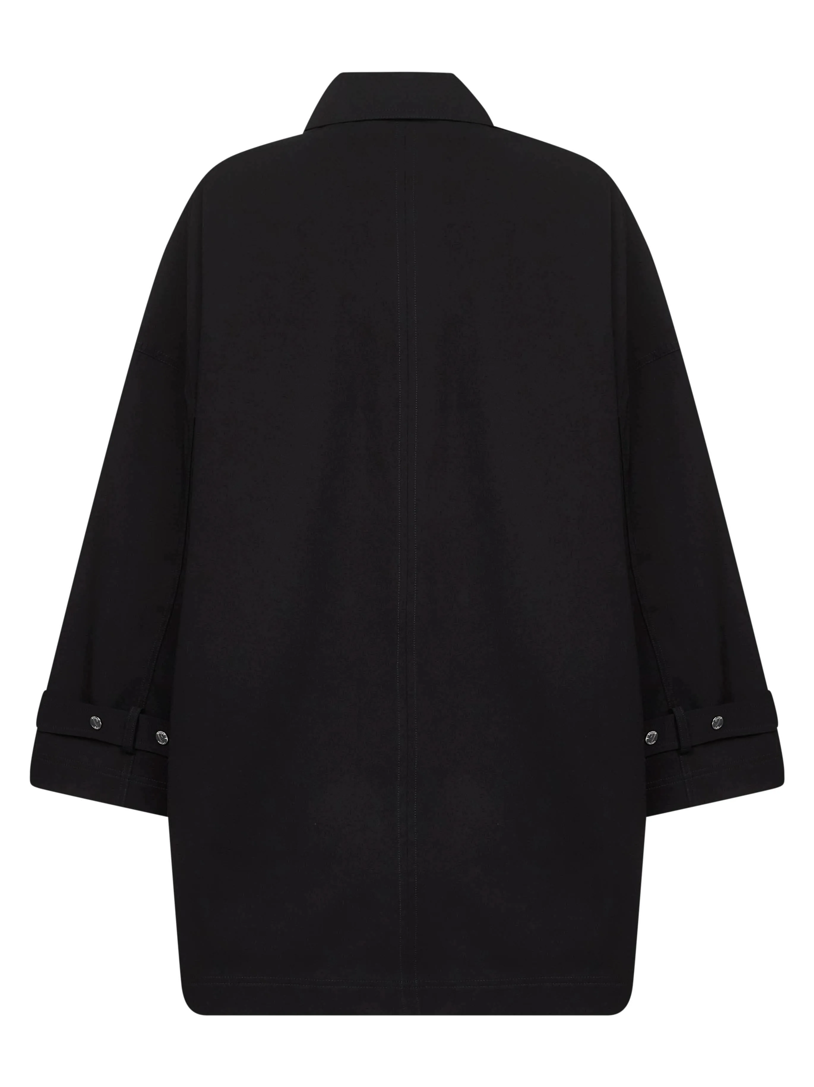 Black Organic Cotton Oversized Trench Jacket sold by Lord & Taylor product image thumbnail 2