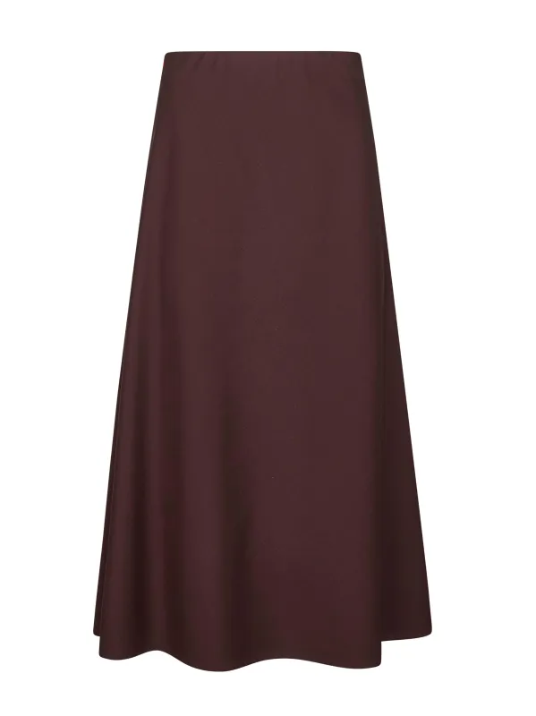 Burgundy Twill Flute Skirt made by Brunello Cucinelli