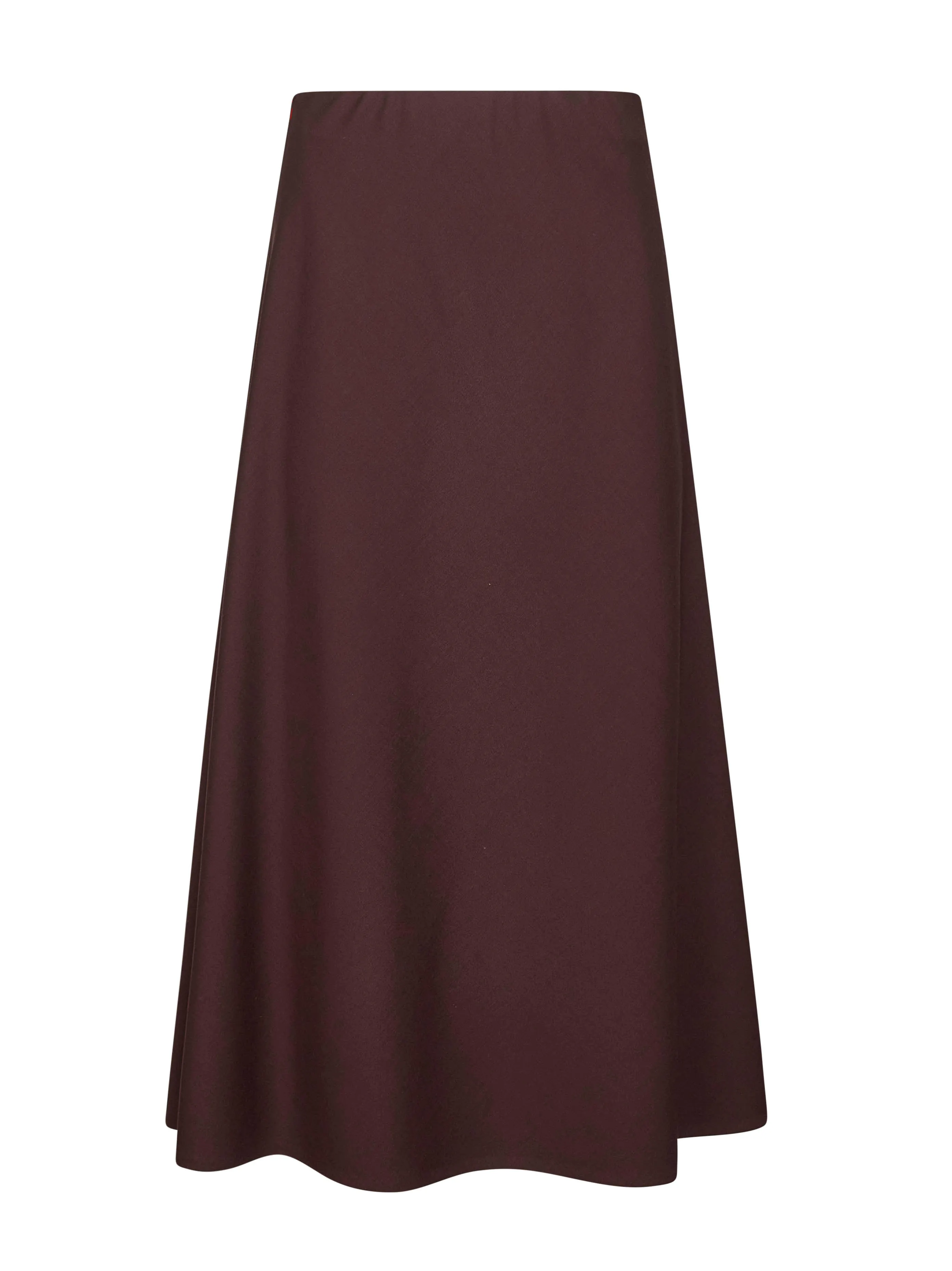 Burgundy Twill Flute Skirt sold by Lord & Taylor