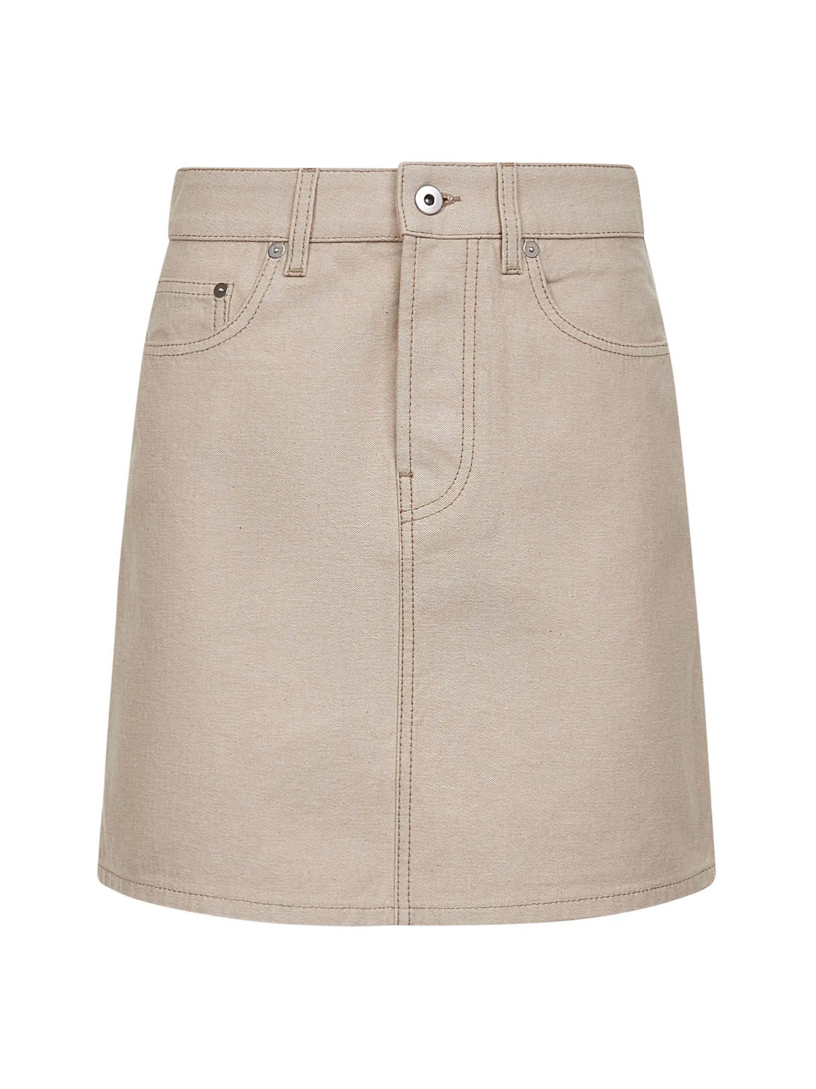 Beige Cotton Denim Mini Skirt sold by Lord & Taylor