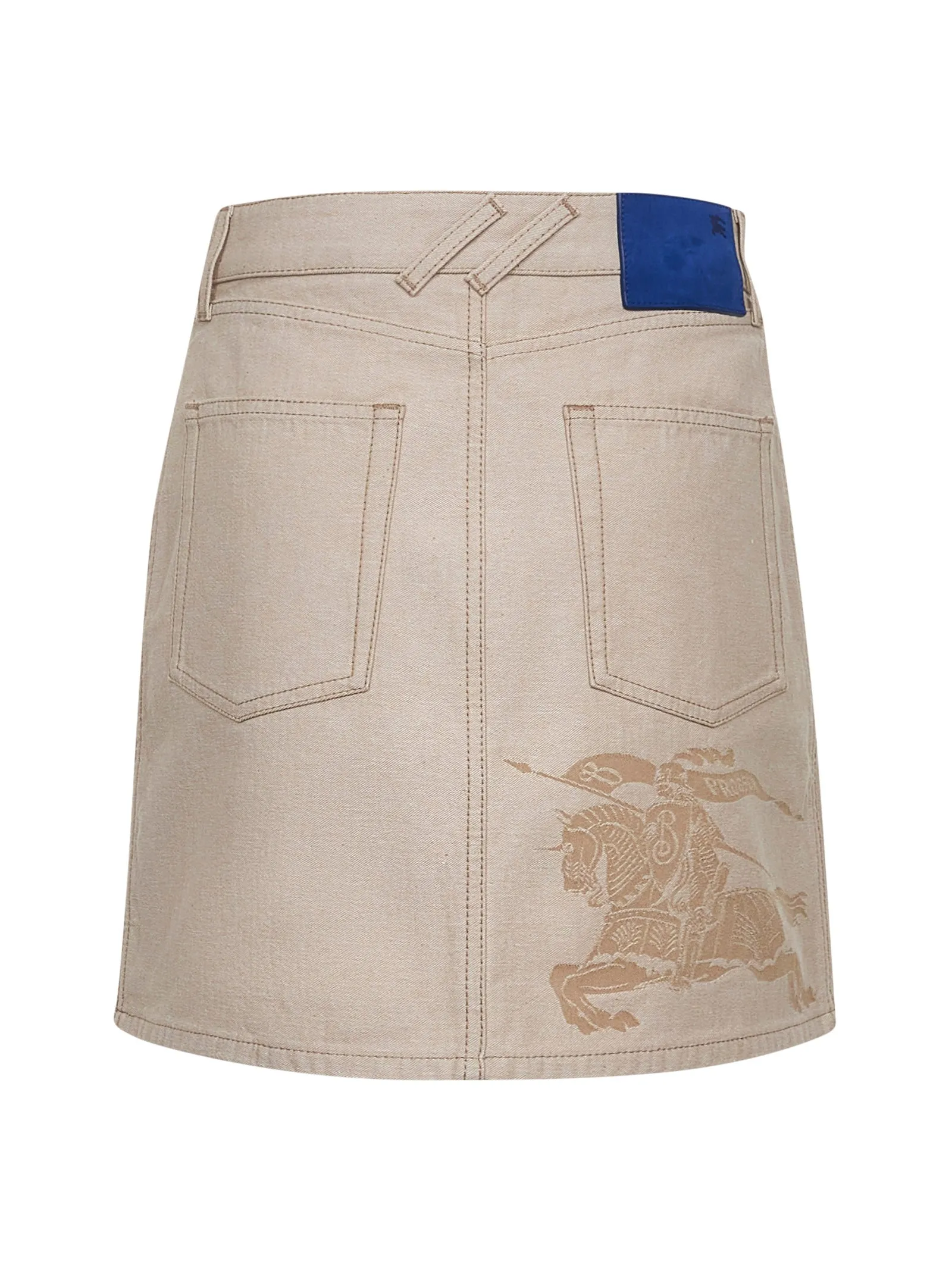 Beige Cotton Denim Mini Skirt sold by Lord & Taylor product image thumbnail 2