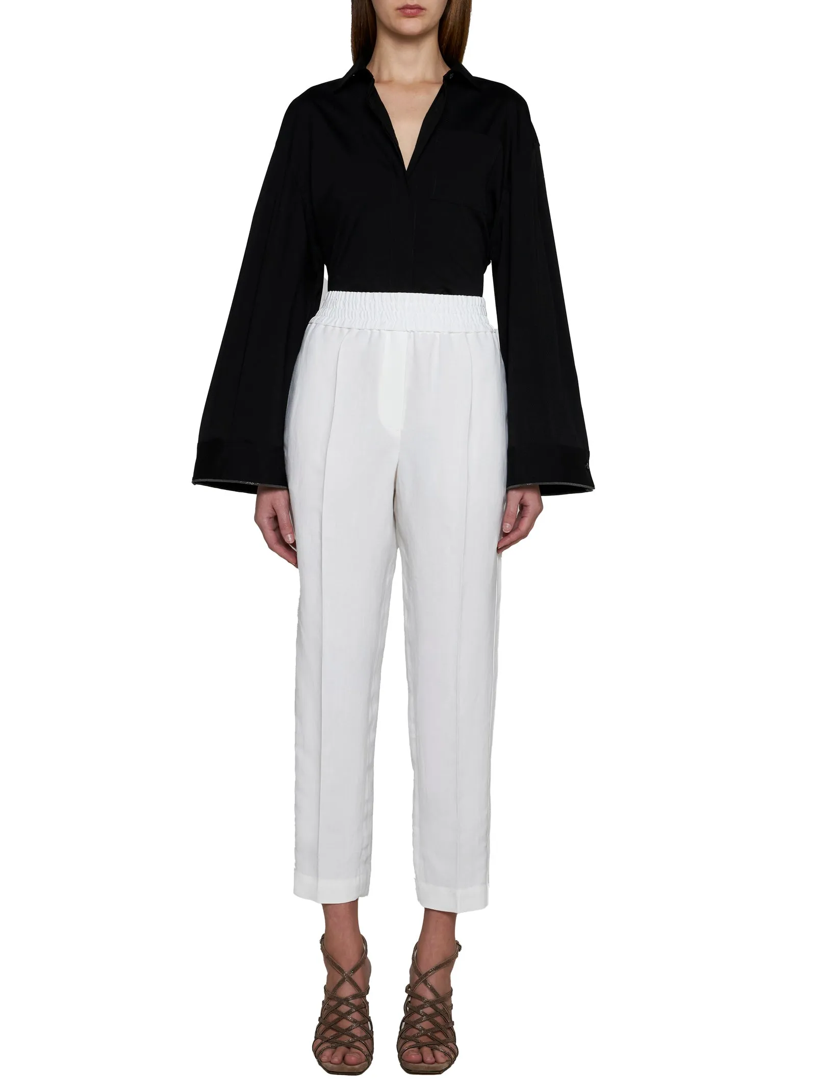 Brunello Cucinelli Viscose and Linen Trousers sold by Lord & Taylor product image thumbnail 2