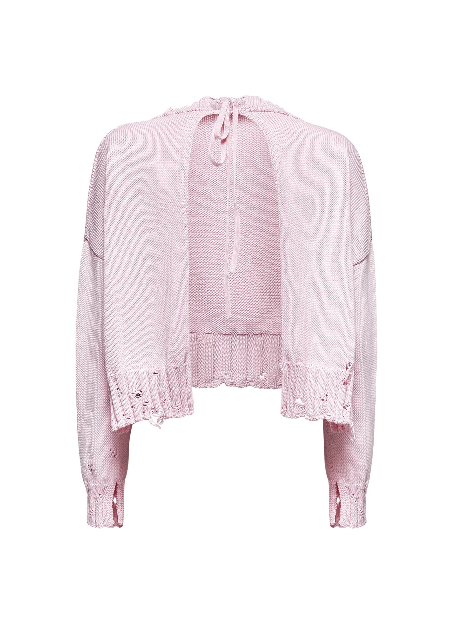 Pink Cotton Crop Sweater sold by Lord & Taylor product image thumbnail 2