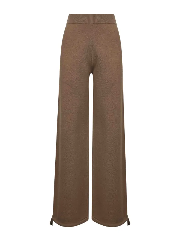 Brown Wool Knit Trousers sold by Lord & Taylor