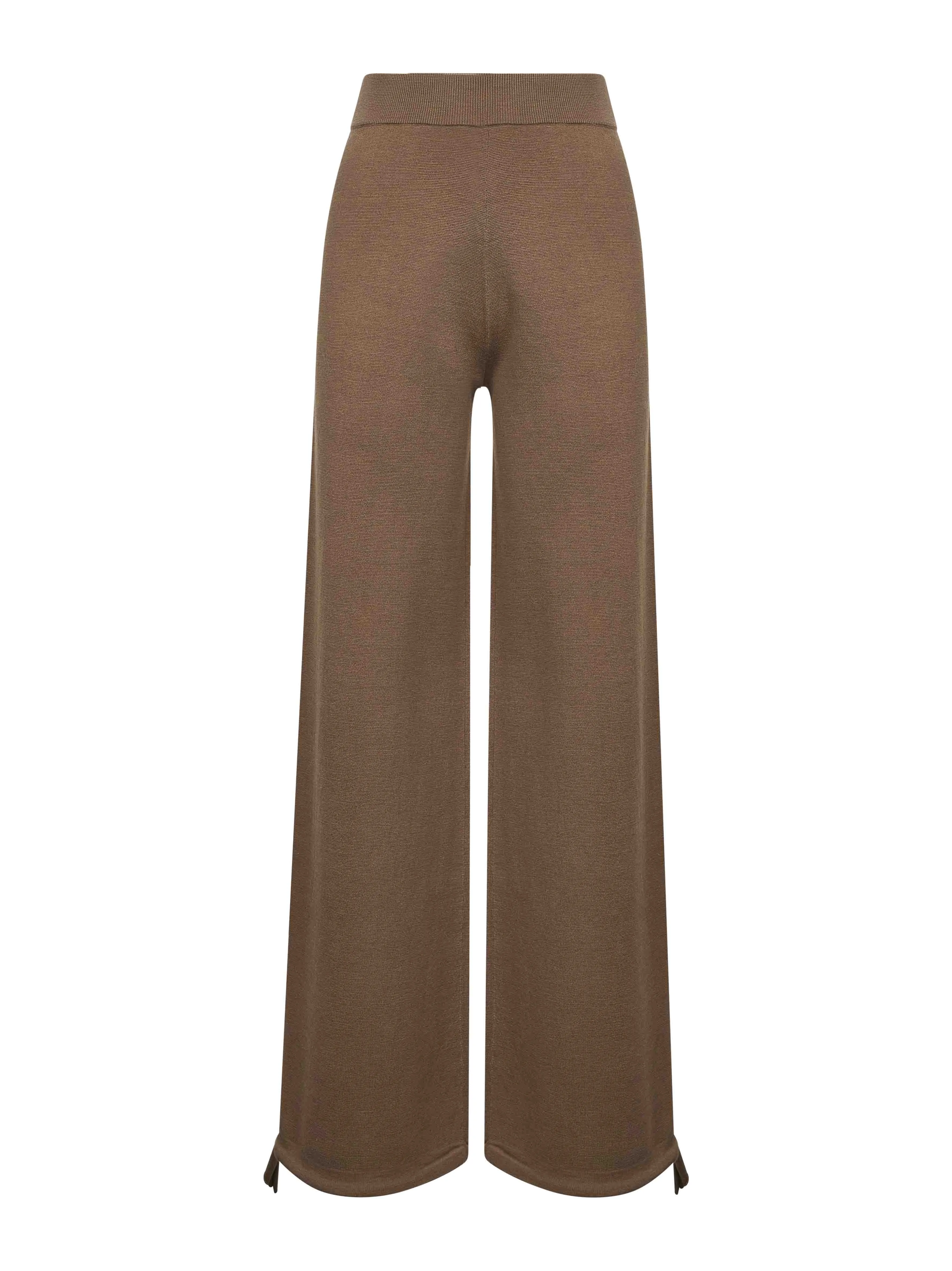 Brown Wool Knit Trousers sold by Lord & Taylor