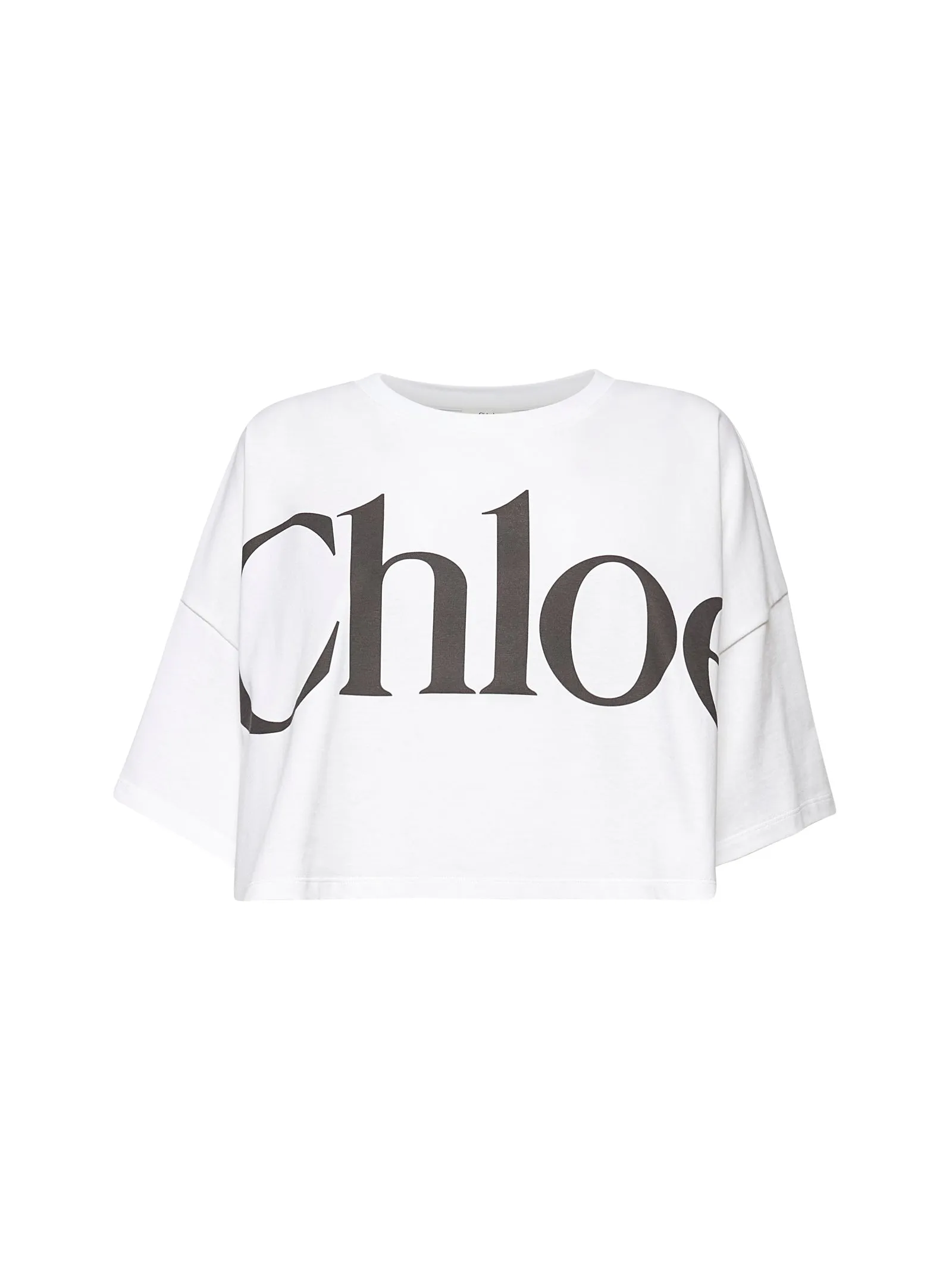 White Cropped Logo T-Shirt sold by Lord & Taylor