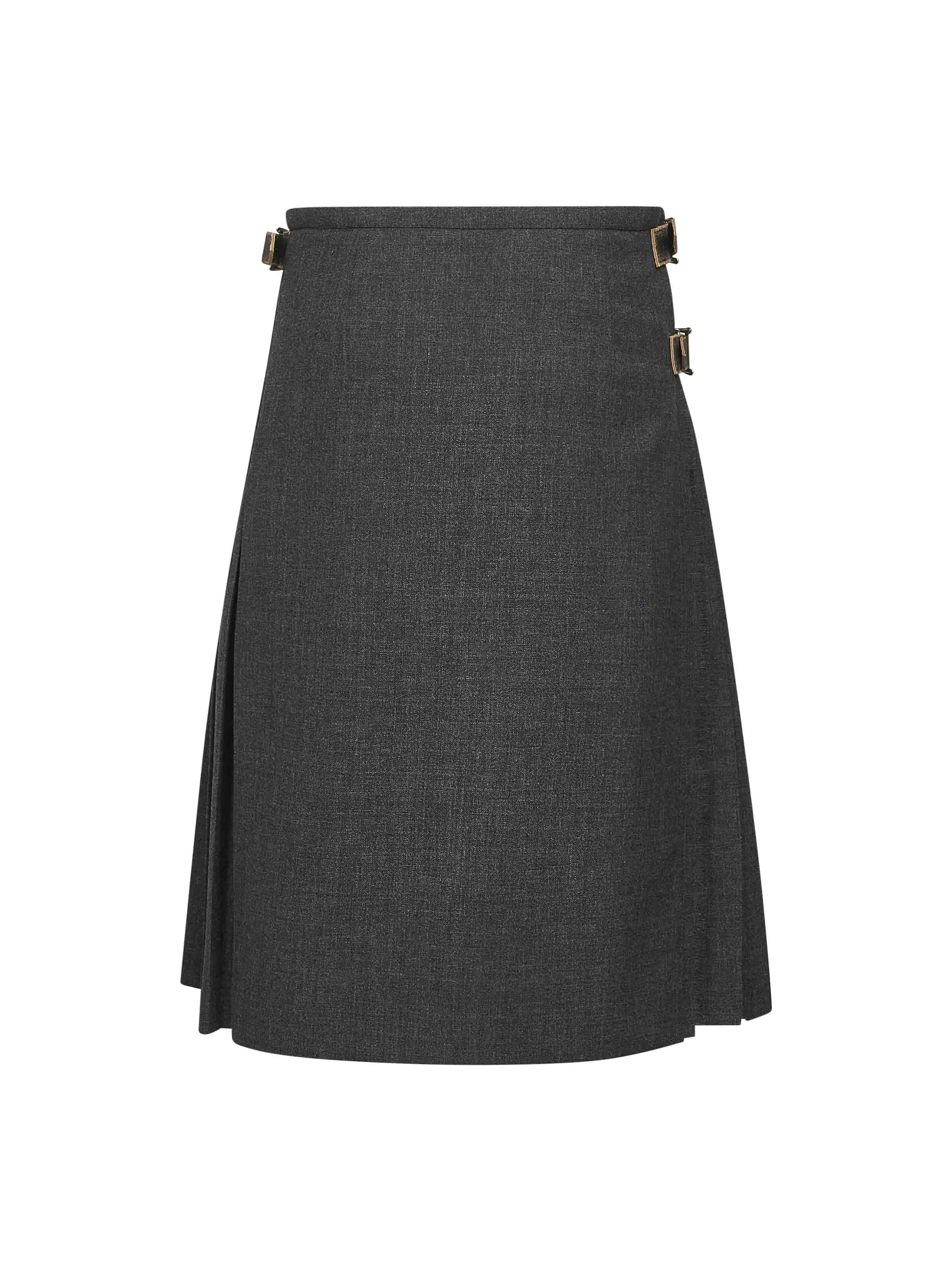 Grey Rush Stitch Pleated Skirt sold by Lord & Taylor product image thumbnail 2